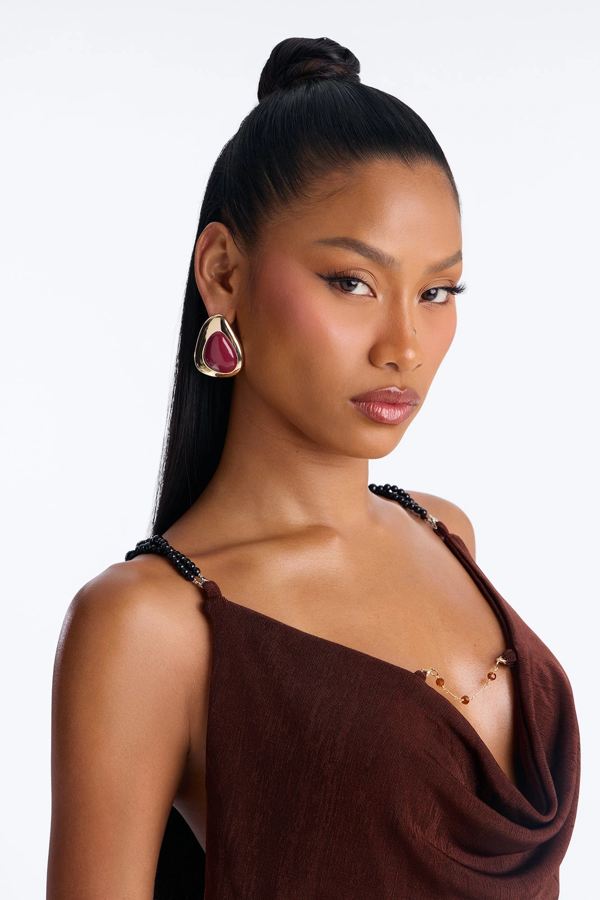 Sahara Sunset Stud Earrings - Gold/combo — Dourado/combinação