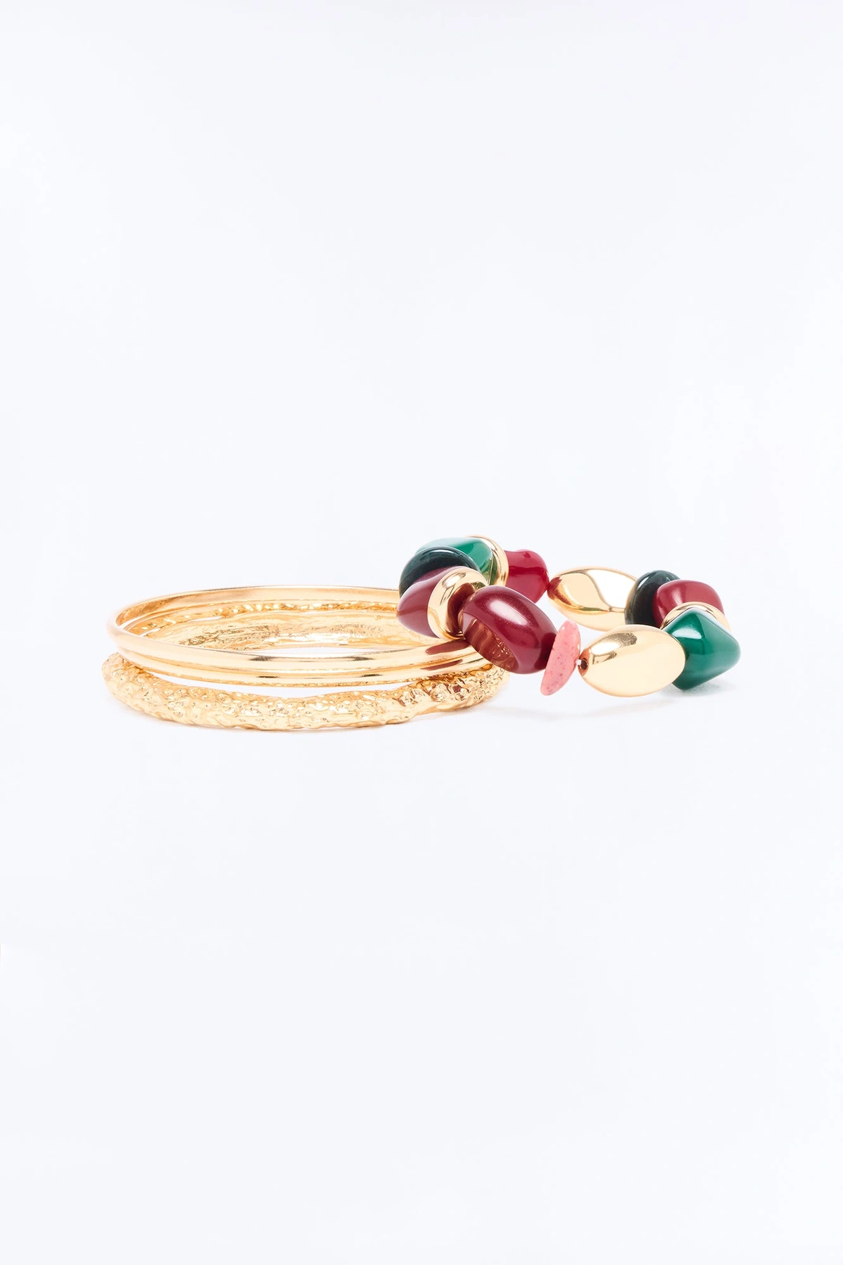 Marg On The Rocks 4 Piece Bracelet Set - Gold/combo — Dourado/combinação