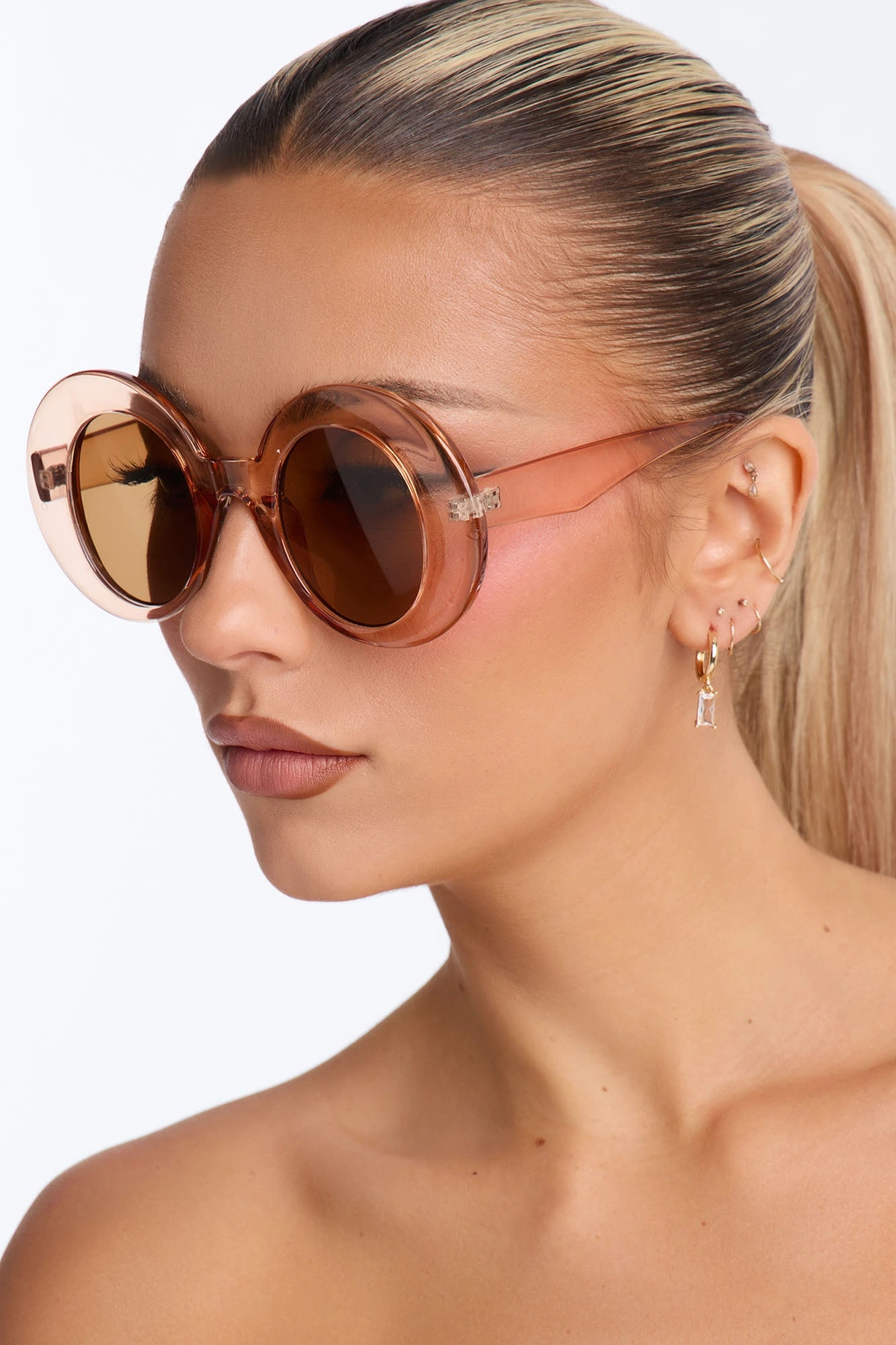 Lost In The Thrill Sunglasses - Nude — Nude