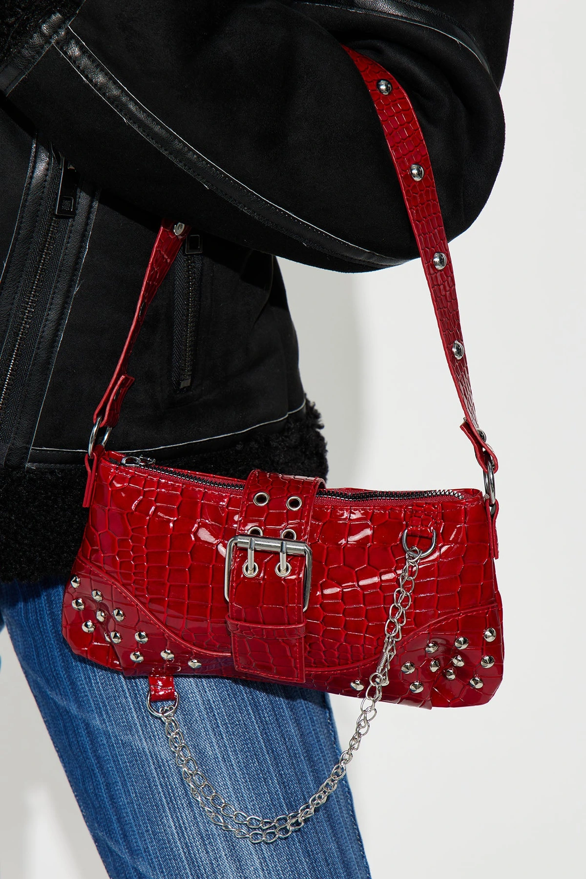 Street Style Shoulder Bag - Burgundy — Bordô