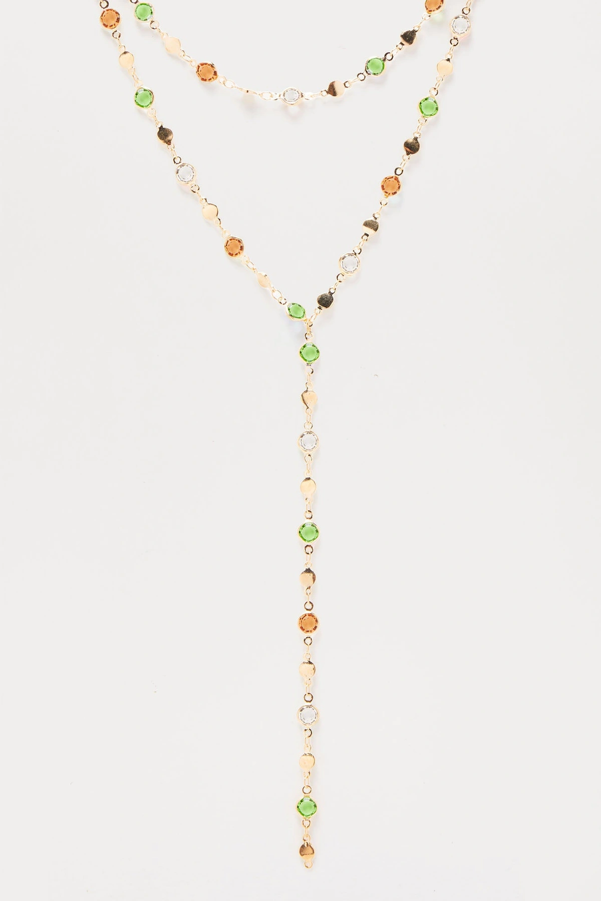 Vibrant Aura Lariat Necklace - Green/combo — Verde/combinação