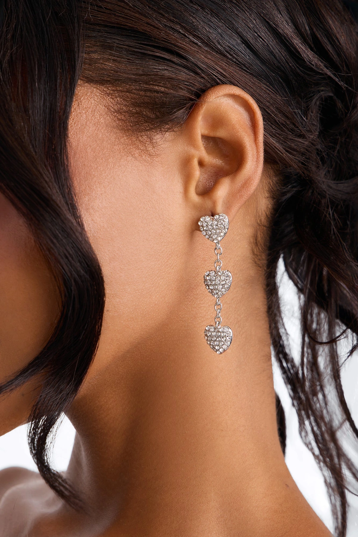 Crazy Over You Earrings - Silver — Prateado