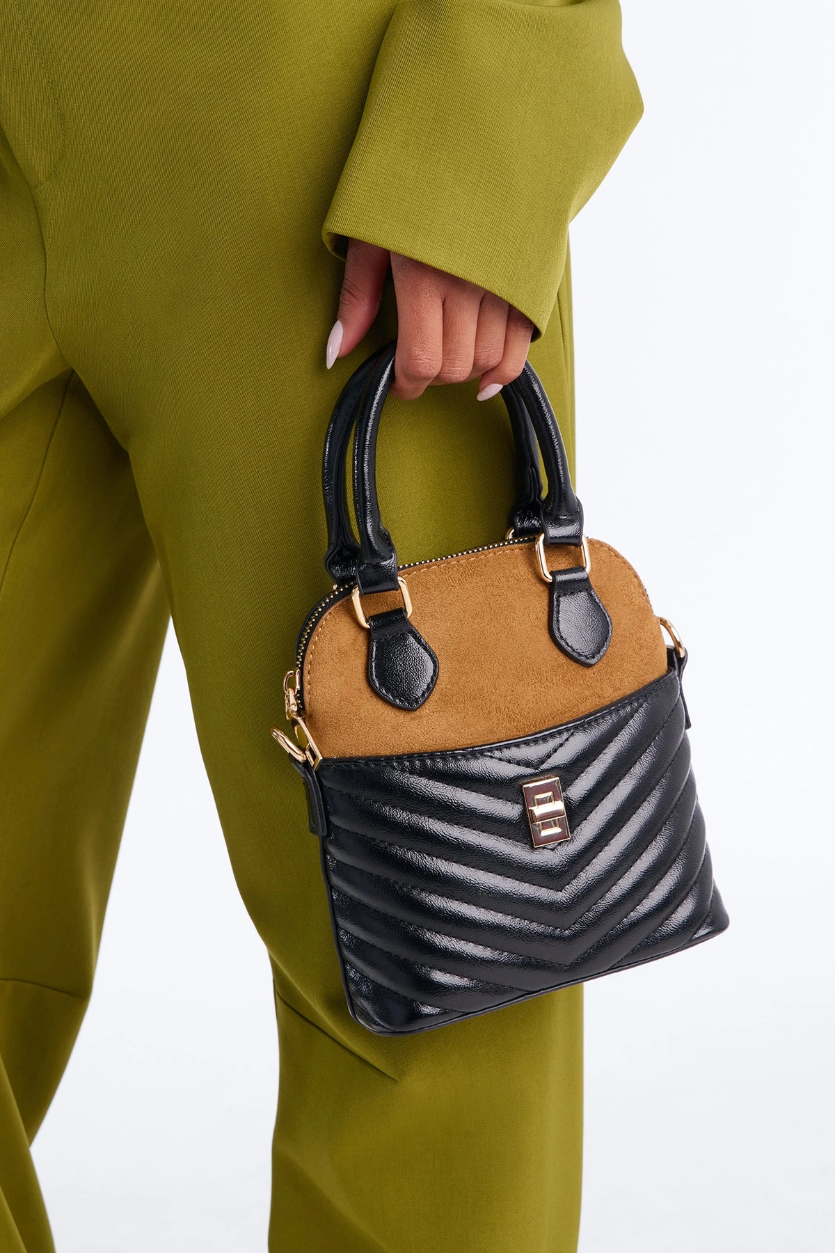 Show Me Love Faux Leather Handbag - Black/combo — Preto/combinação