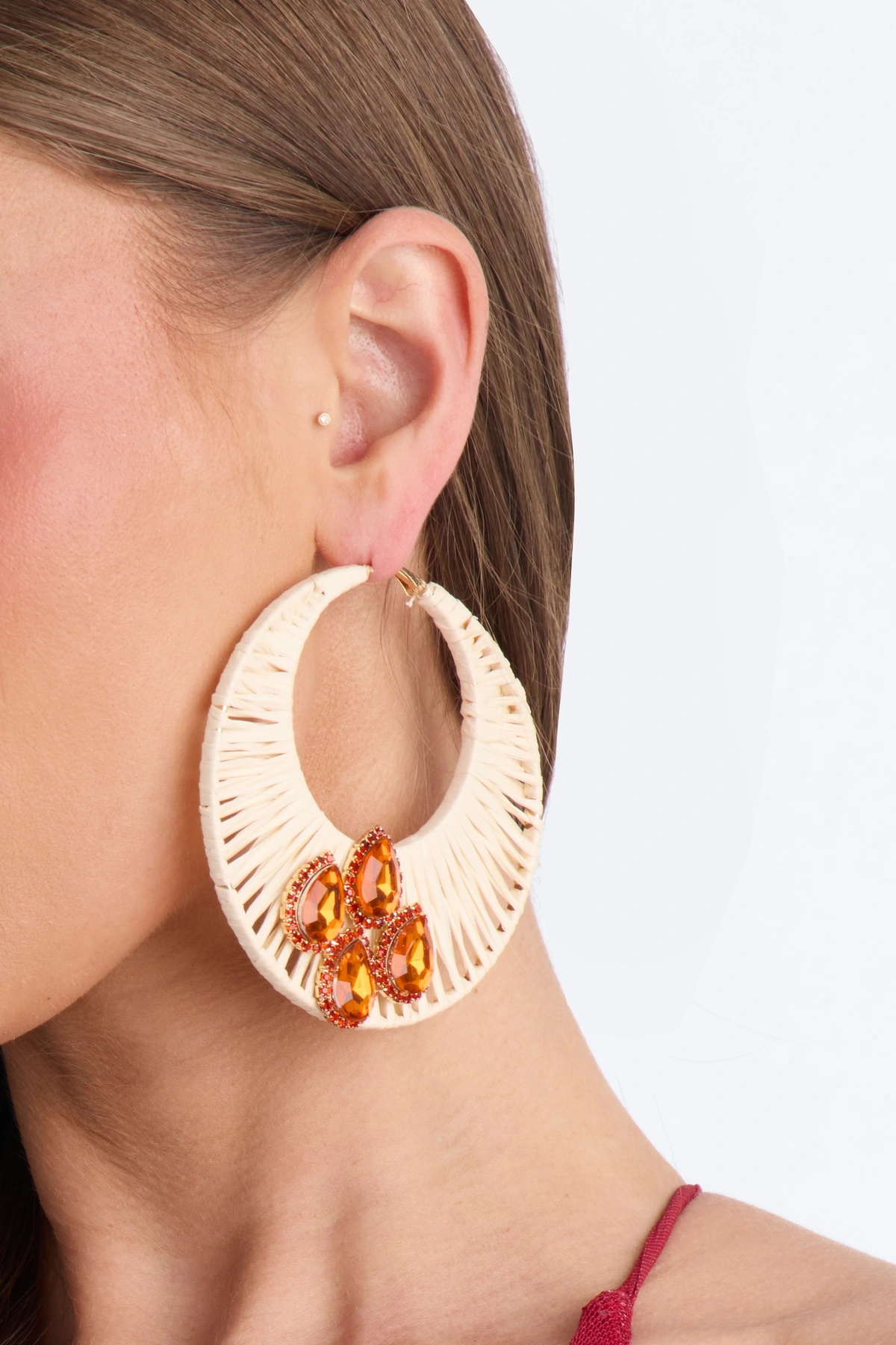 Sandy Toes Hoop Earrings - Ivory/combo — Marfim/combinação