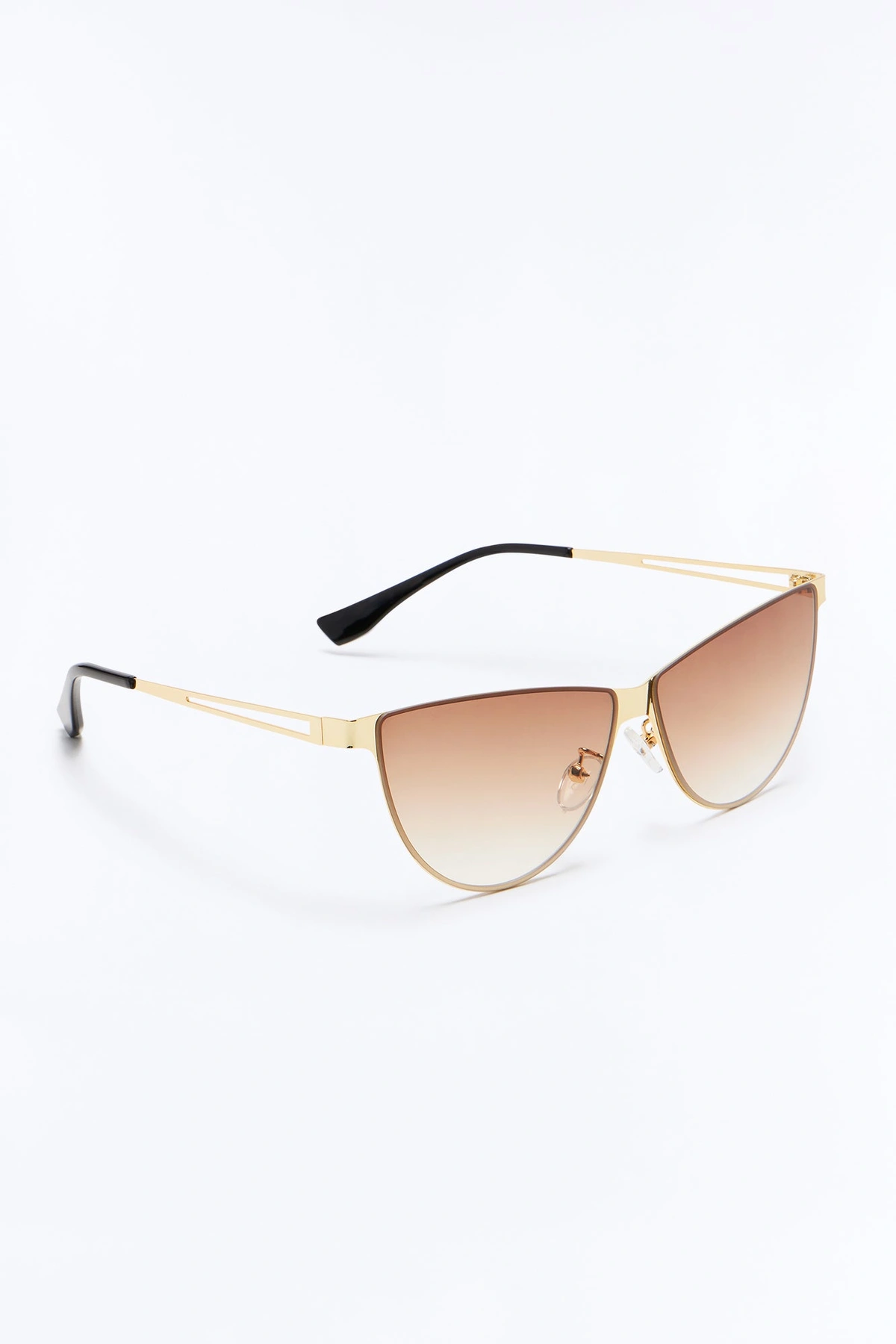 Stand Out Cat Eye Sunglasses - Brown — Castanho