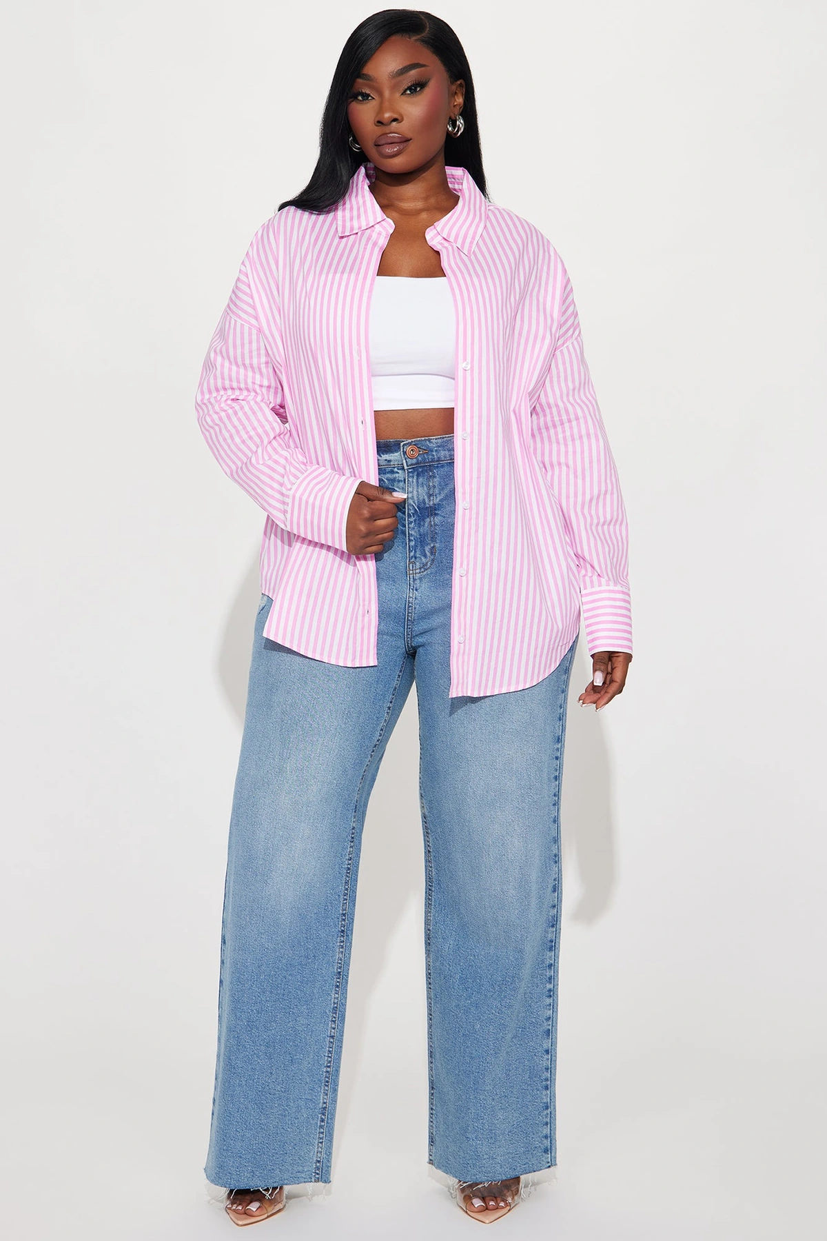 Newport Striped Shirt - Pink/combo — Rosa/combinação