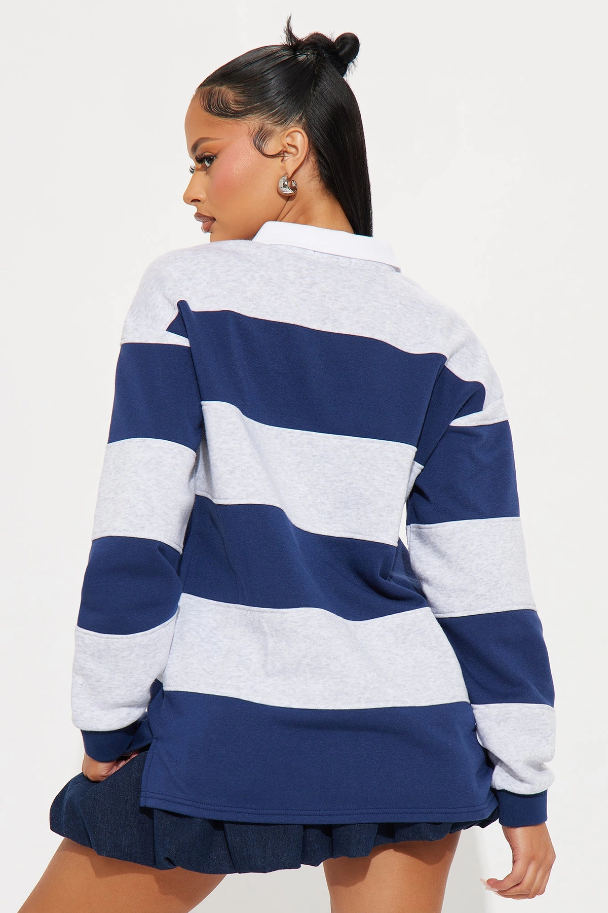 Katie Rugby Striped Polo - Navy/combo — Azul-marinho/combinação