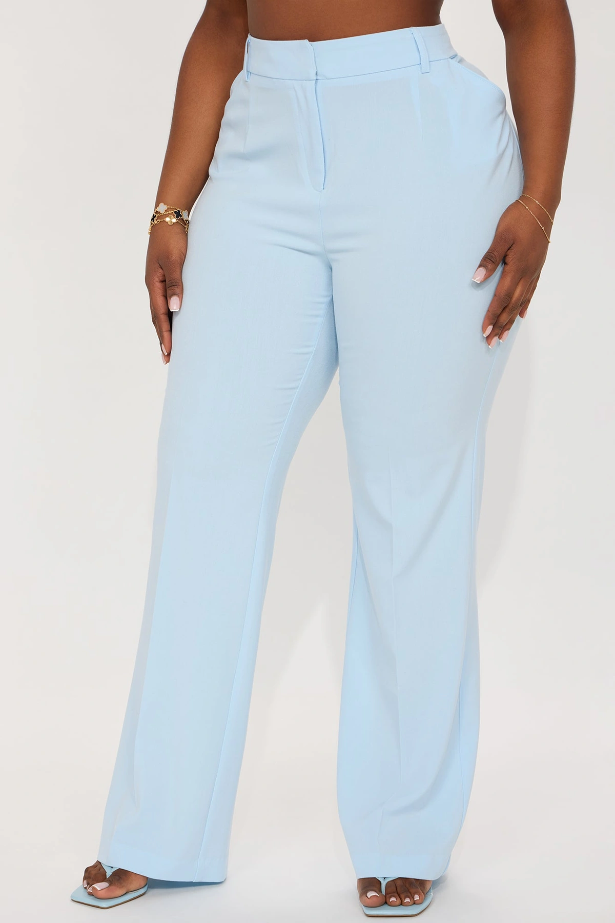 Tasha Dressy High Rise Pants - Light Blue — claro Azul