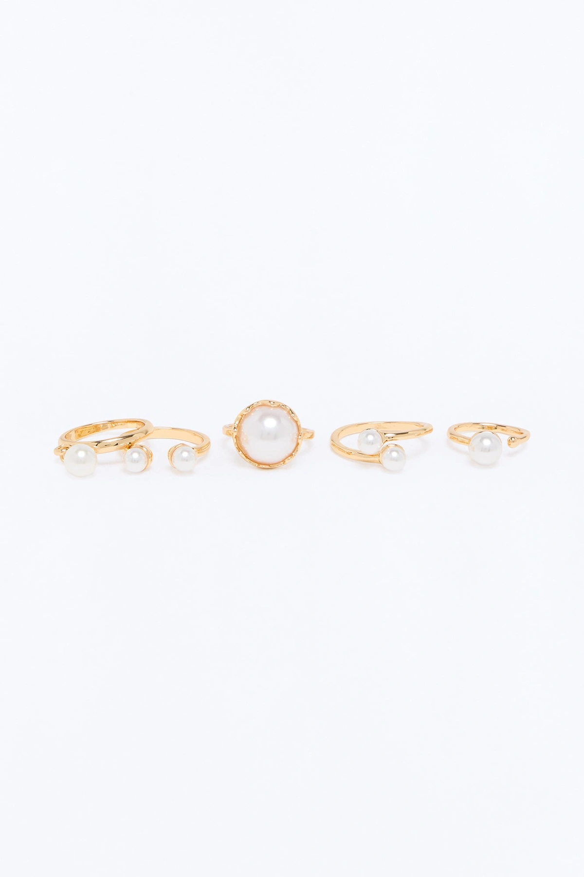 Ella 5 Piece Ring Set - White/combo — Branco/combinação