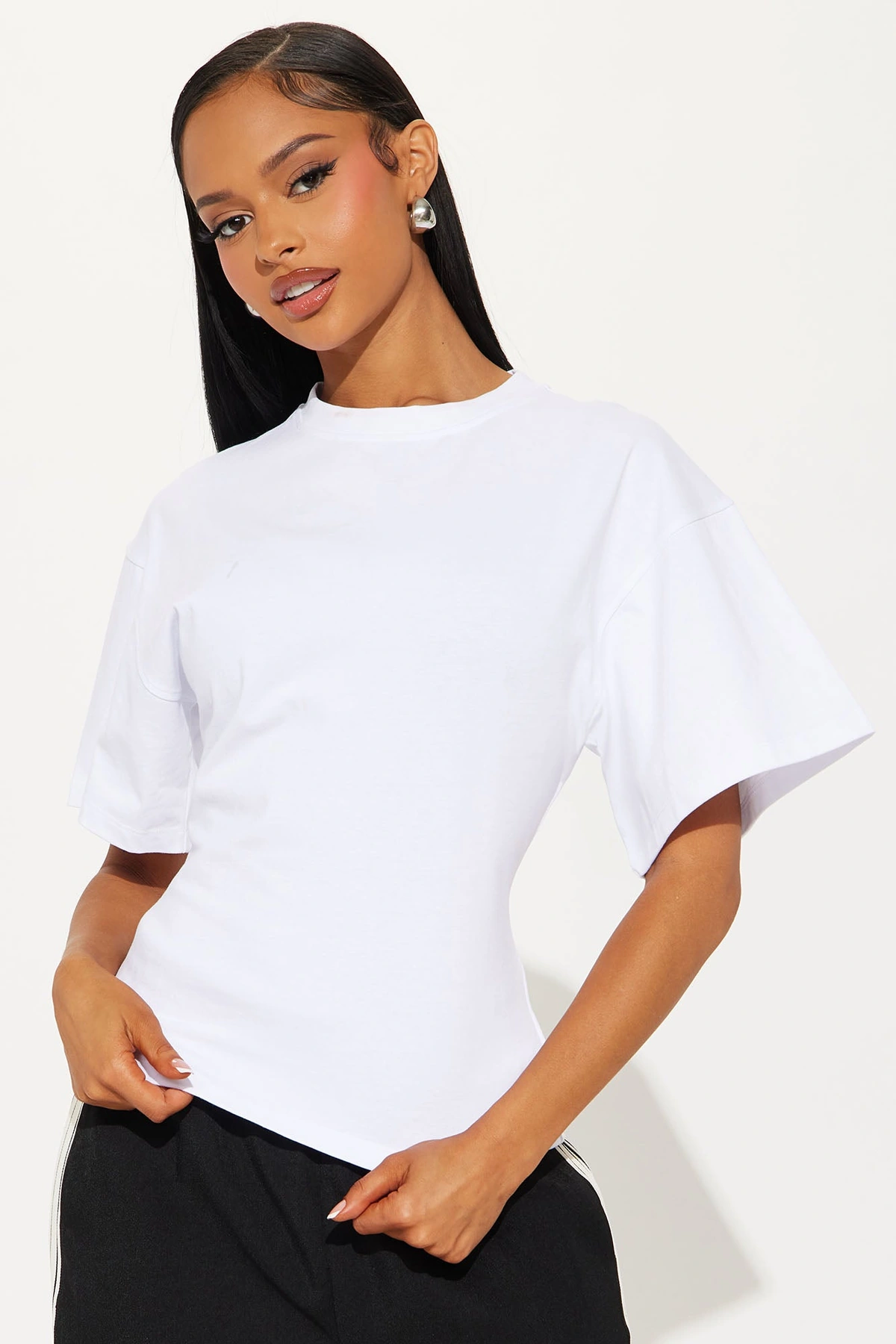 Jayden Fitted T-Shirt - White — Branco