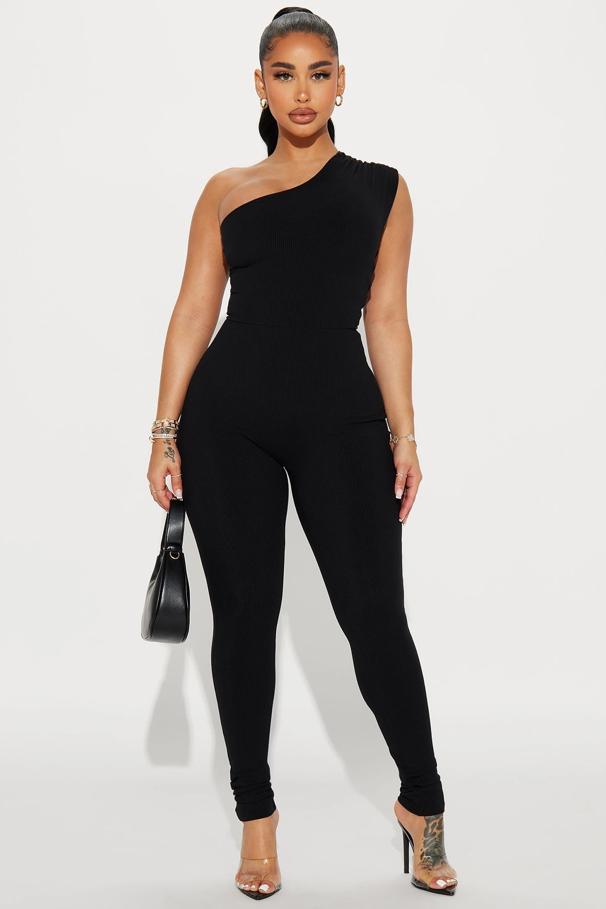 Scarlett Snatched Jumpsuit - Black — Preto