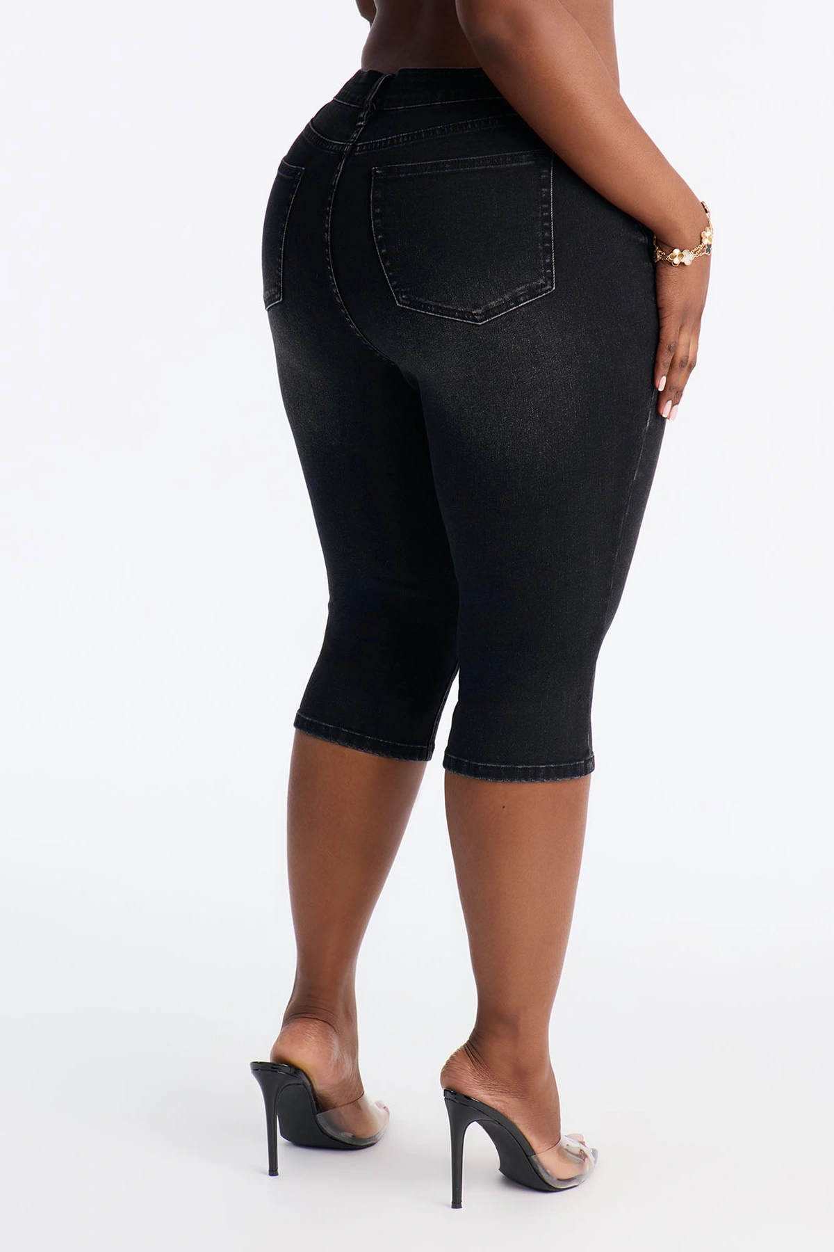 San Diego Skinny Capri Jeans - Black — Preto