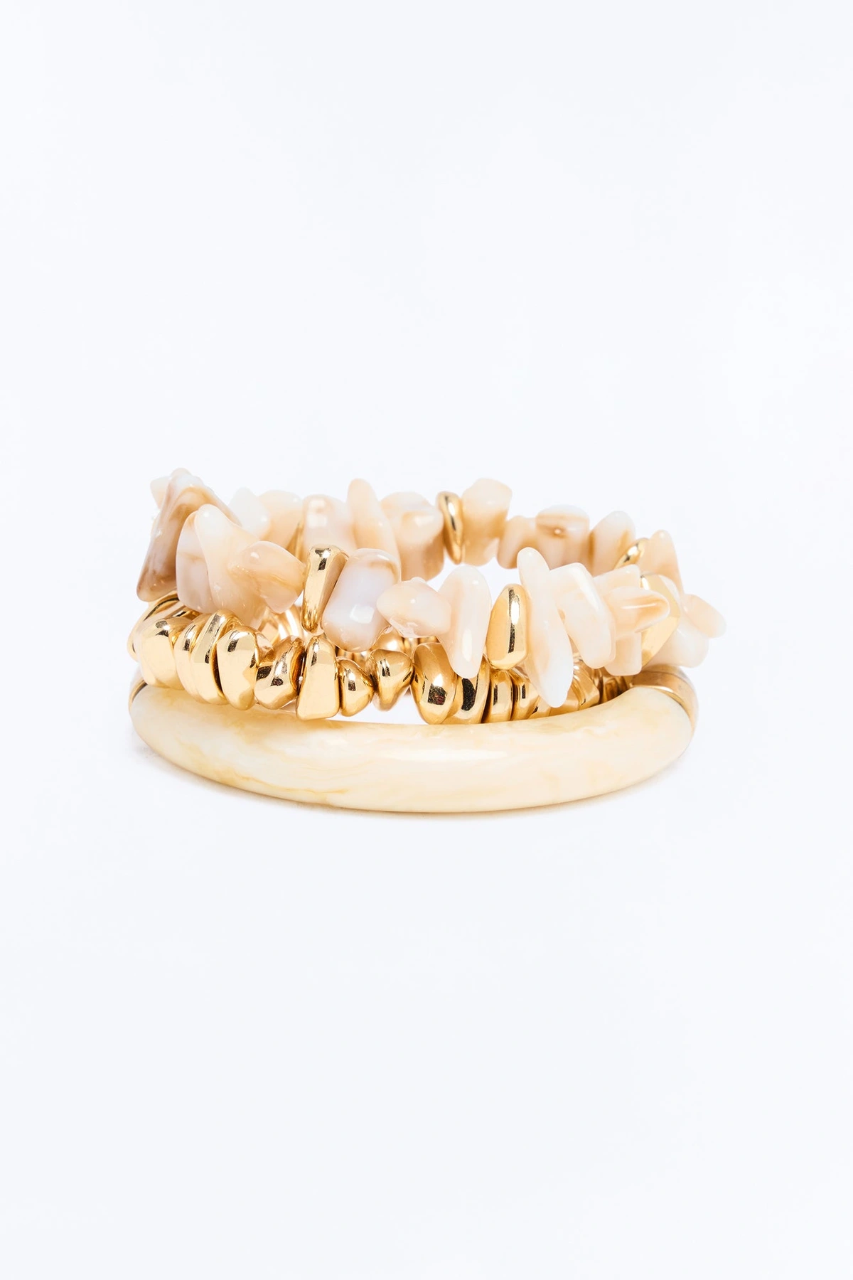 Paradise Villa 3 Piece Bracelet Set - Gold/combo — Dourado/combinação