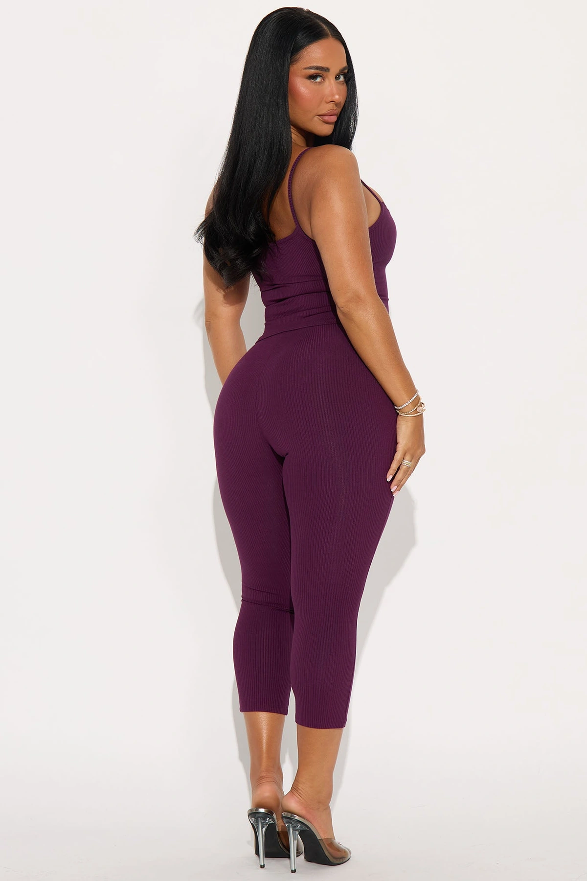 Stirling Snatched Capri Pant Set - Plum — Plum