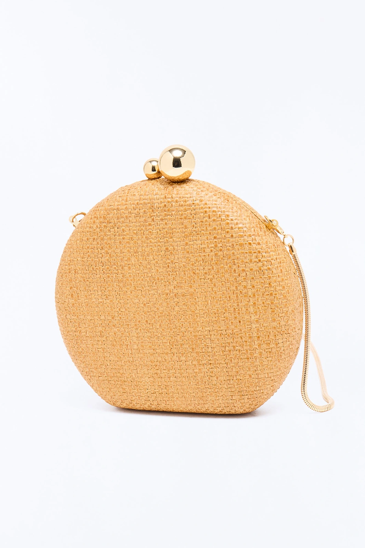 Playa Del Carmen Straw Clutch - Tan — Castanho-claro