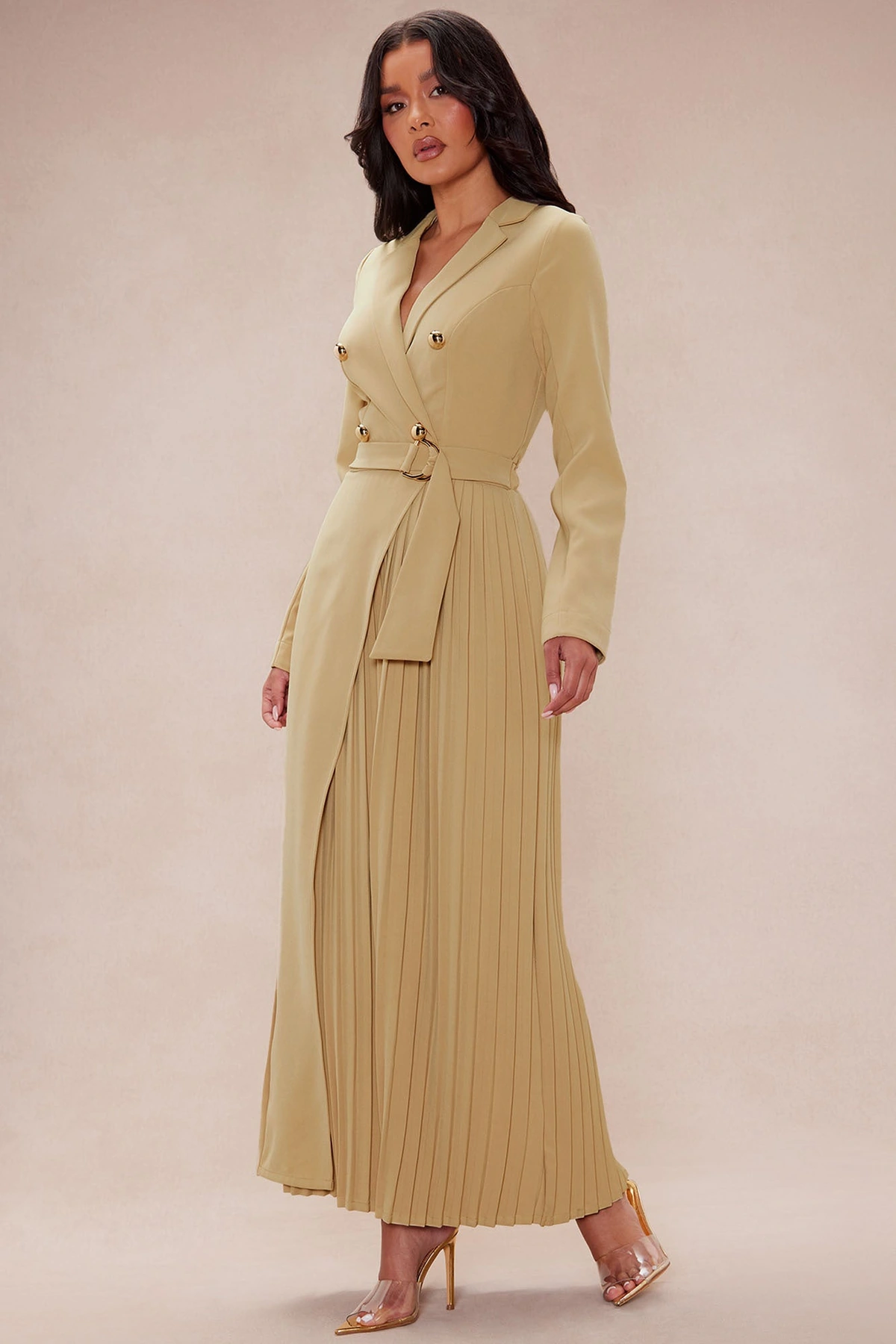 Tiffani Twill Maxi Dress - Camel — Camel