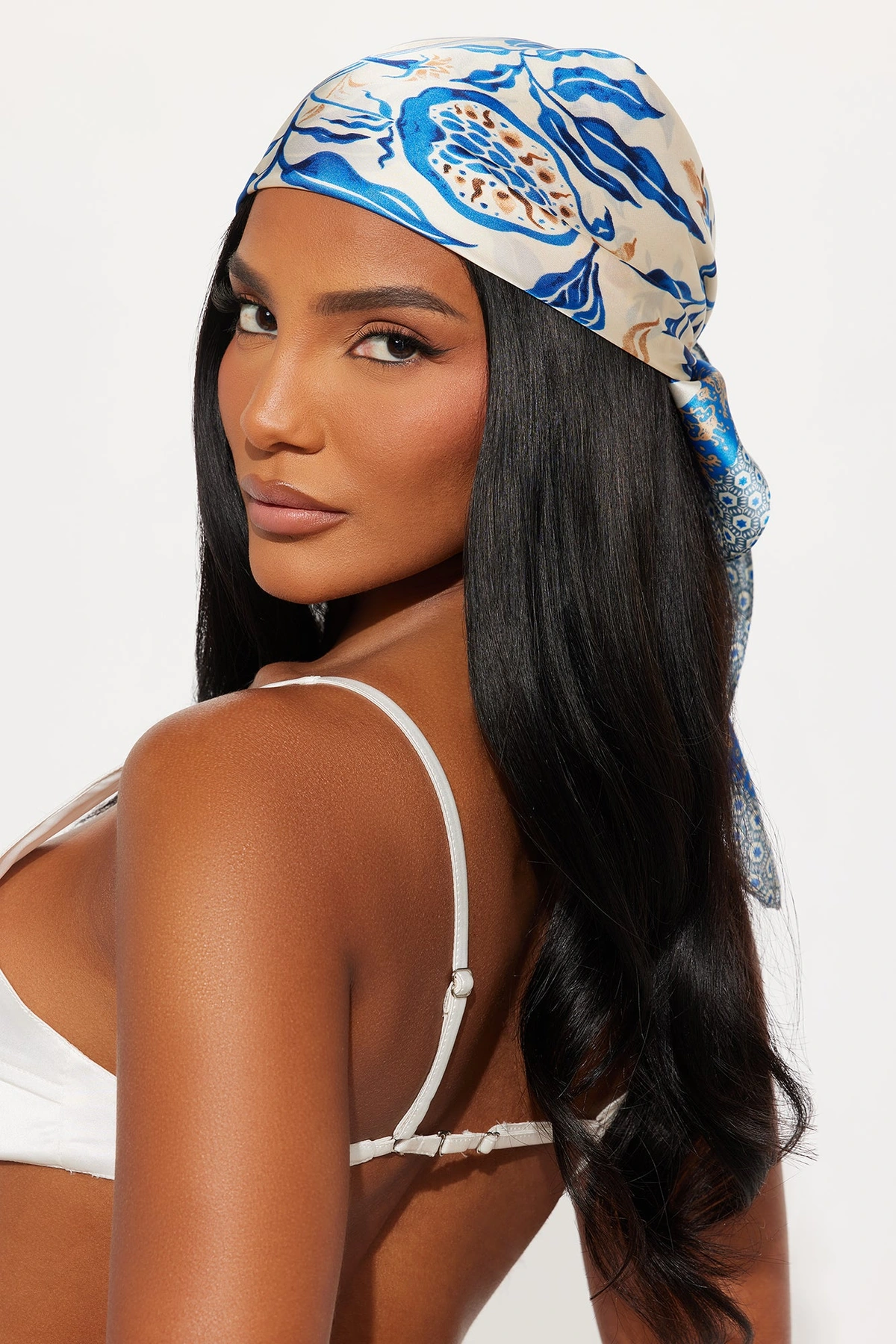 Camilla Head Scarf - Blue/combo — Azul/combinação