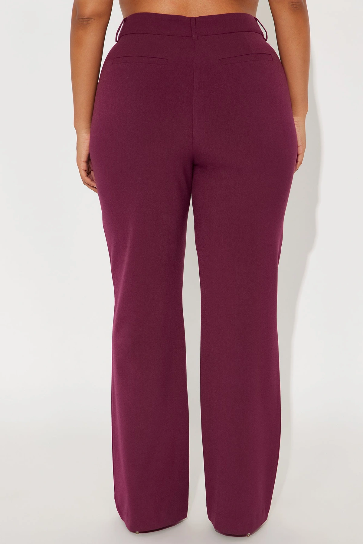 Tasha Dressy High Rise Pants - Burgundy — Bordô