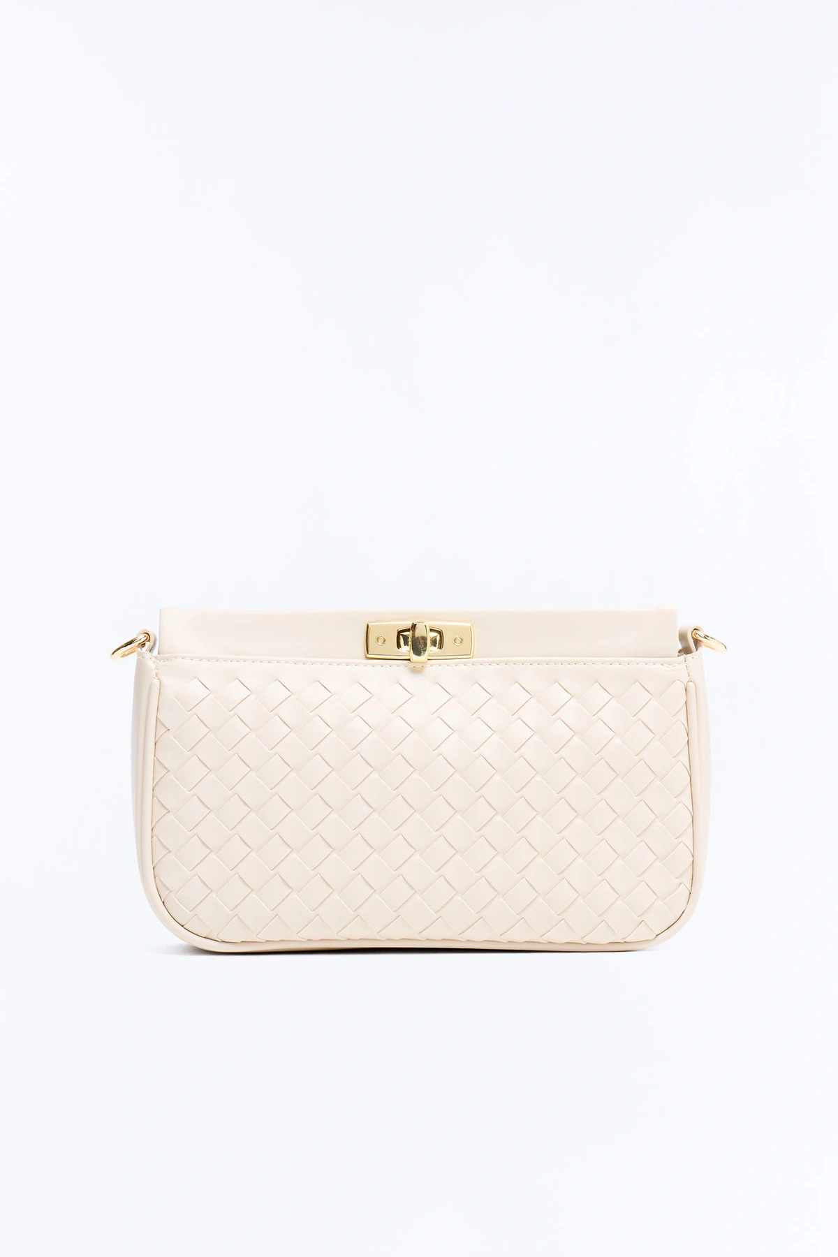 Slow Dancing Faux Leather Crossbody Handbag - Ivory — Marfim
