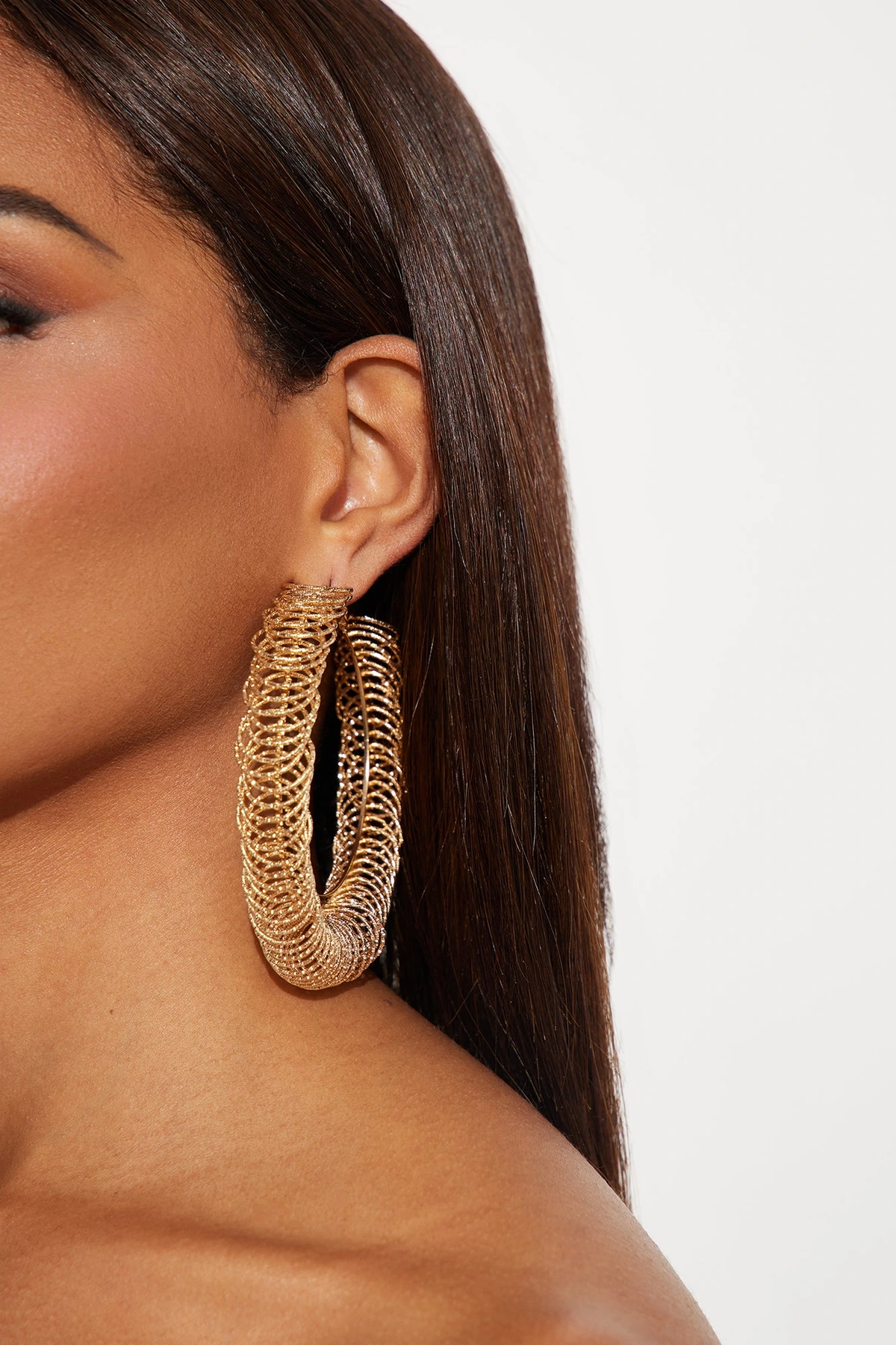 Dessert Sun Hoop Earrings - Gold — Dourado