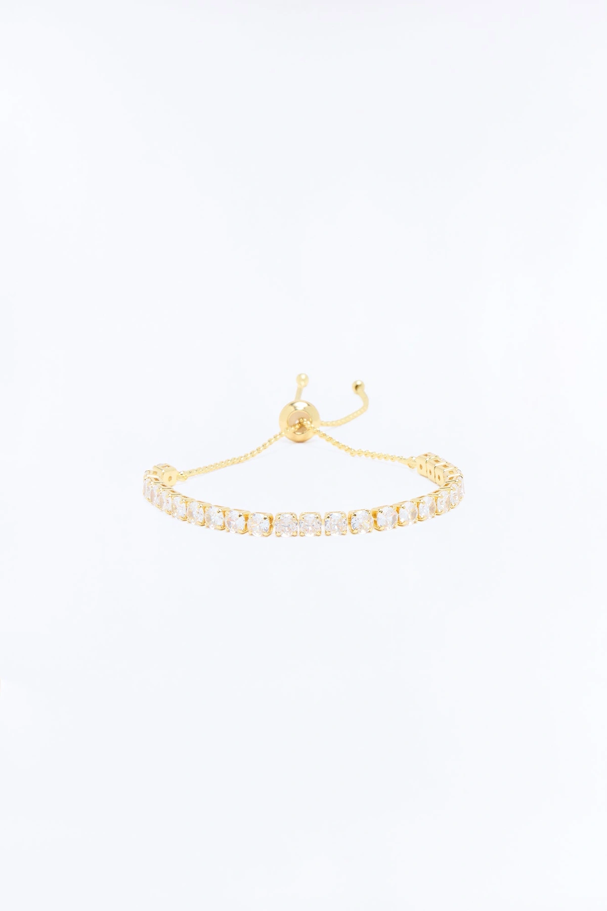 Cubic Zirconia Date Night Bracelet - Gold — Dourado