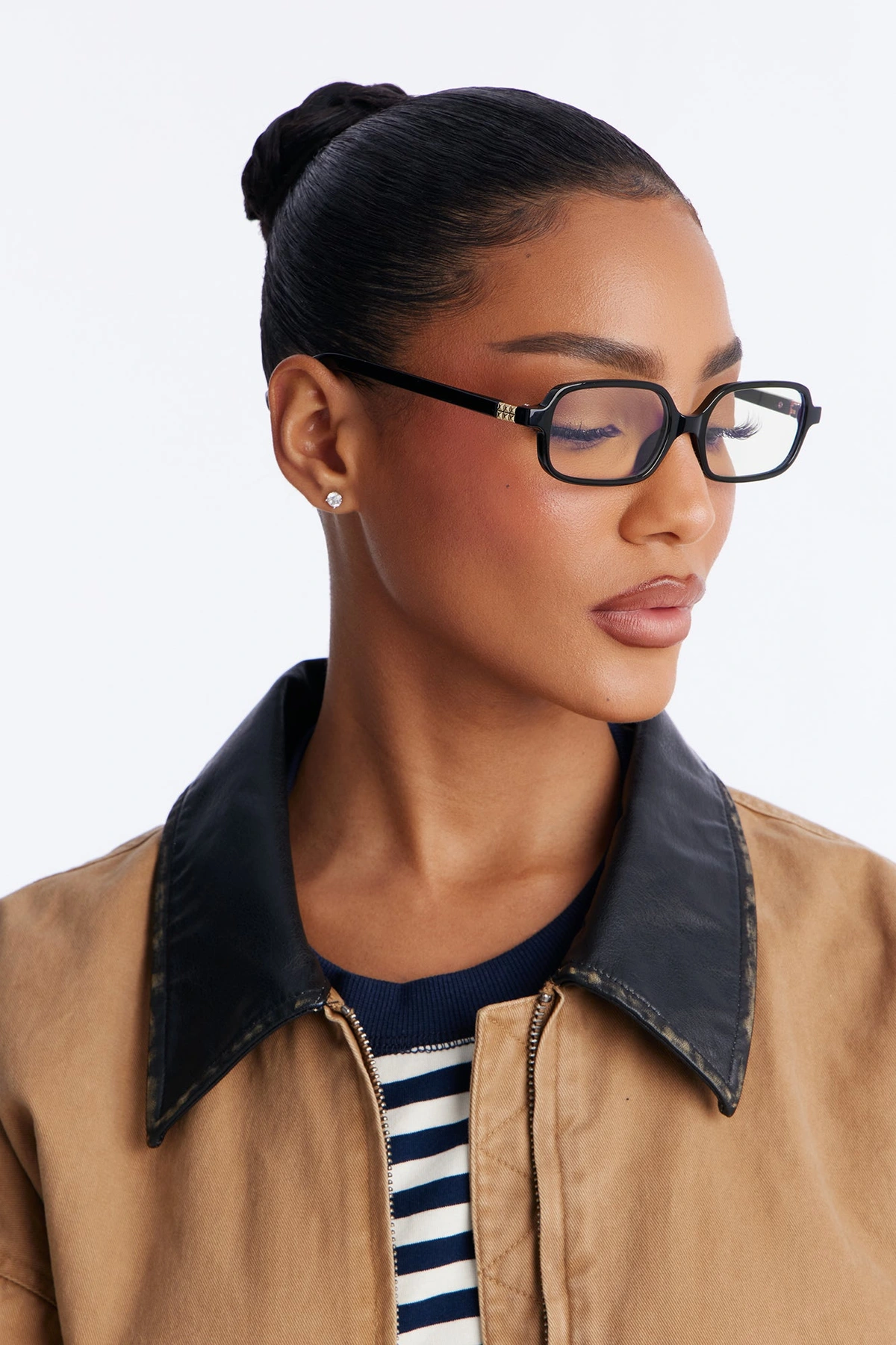 Mira Square Blue Light Glasses - Black — Preto