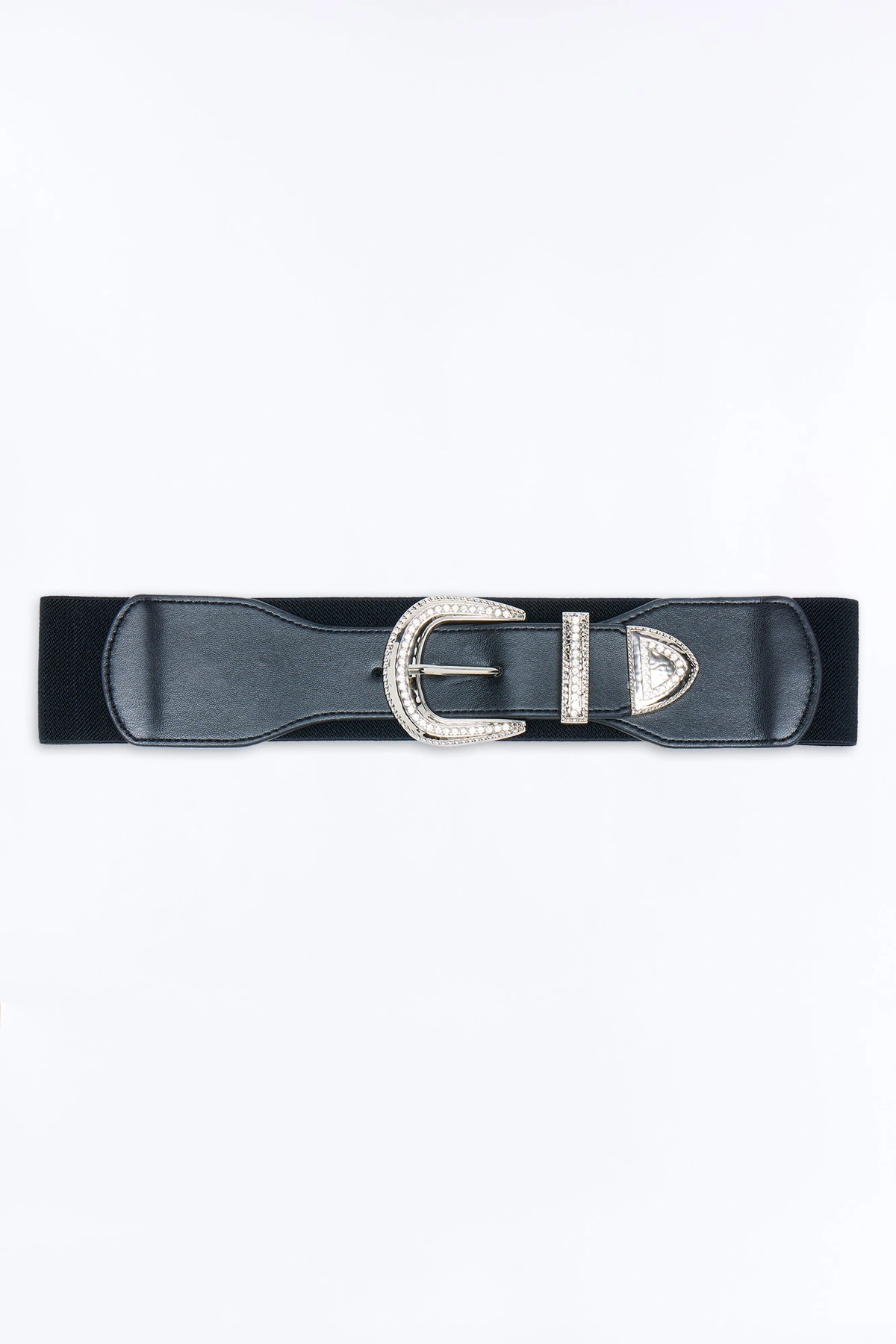 True Feelings Wide Stretch Belt - Black — Preto