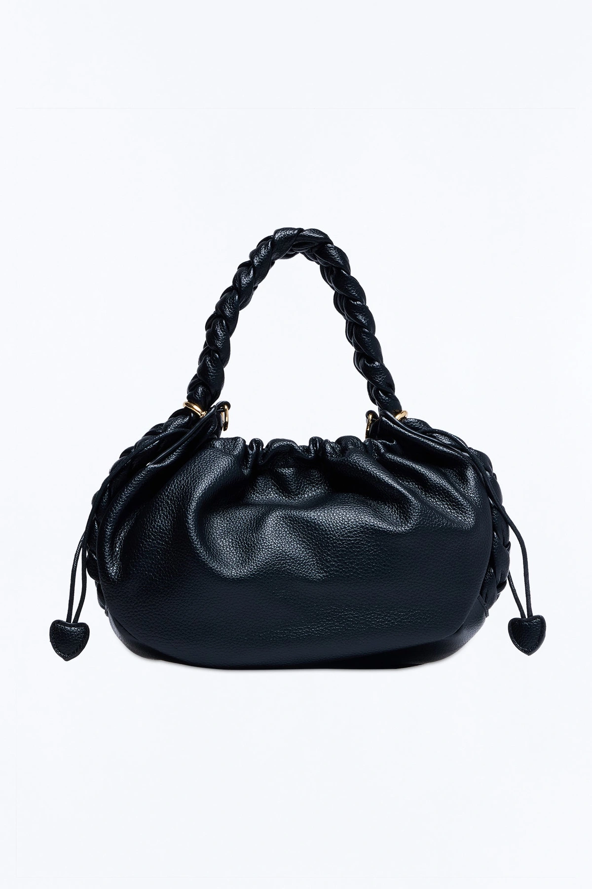 Pull Me Closer Faux Leather Crossbody Handbag - Black — Preto