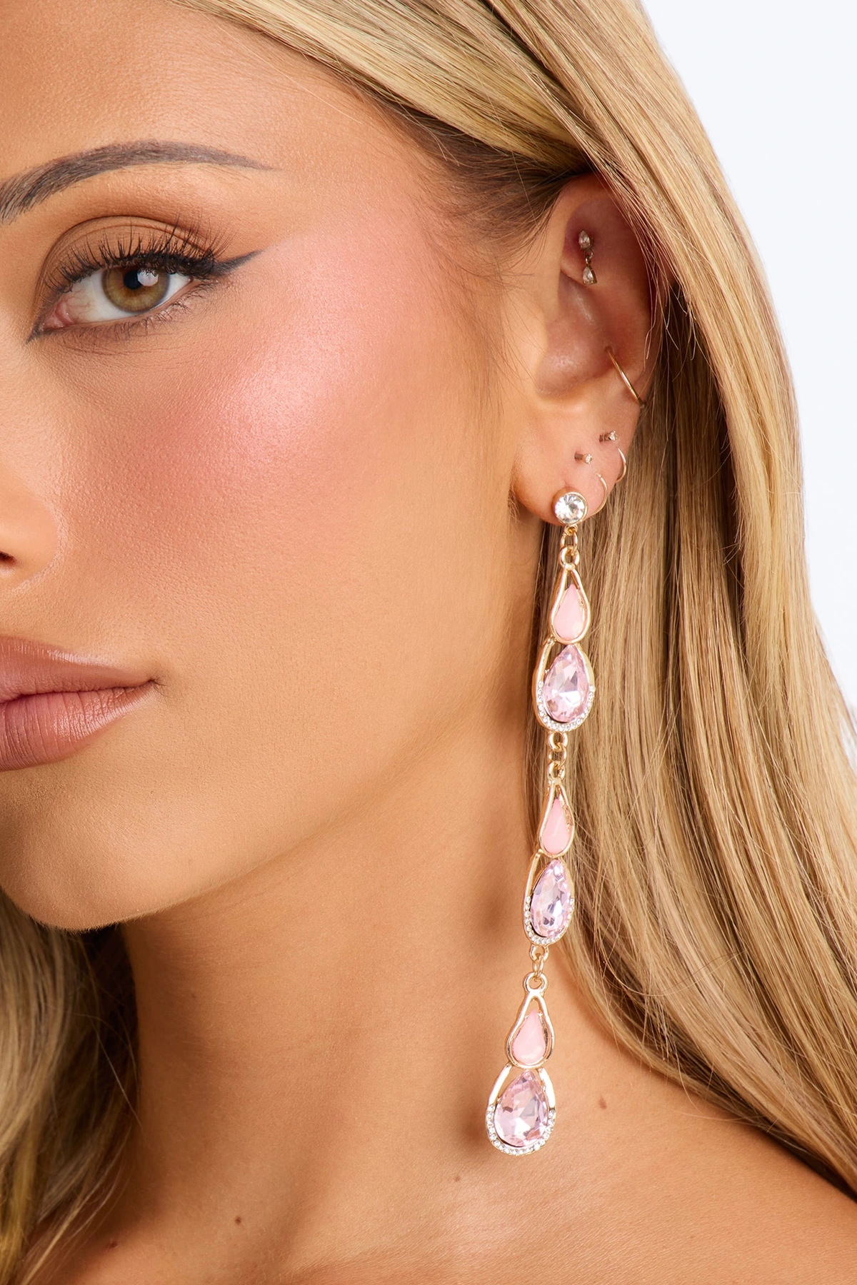 All I Need Linear Earrings - Pink — Rosa