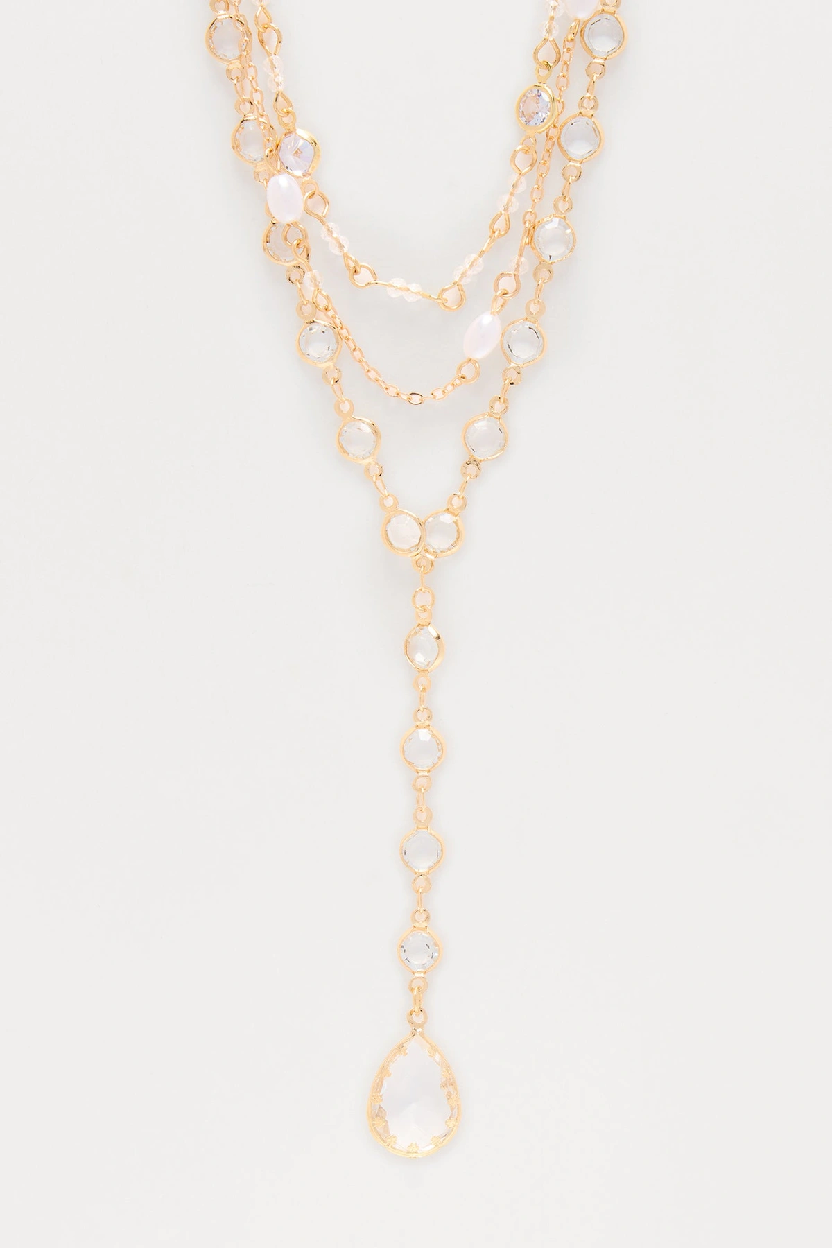 Amber Dust Layered Necklace - Gold — Dourado
