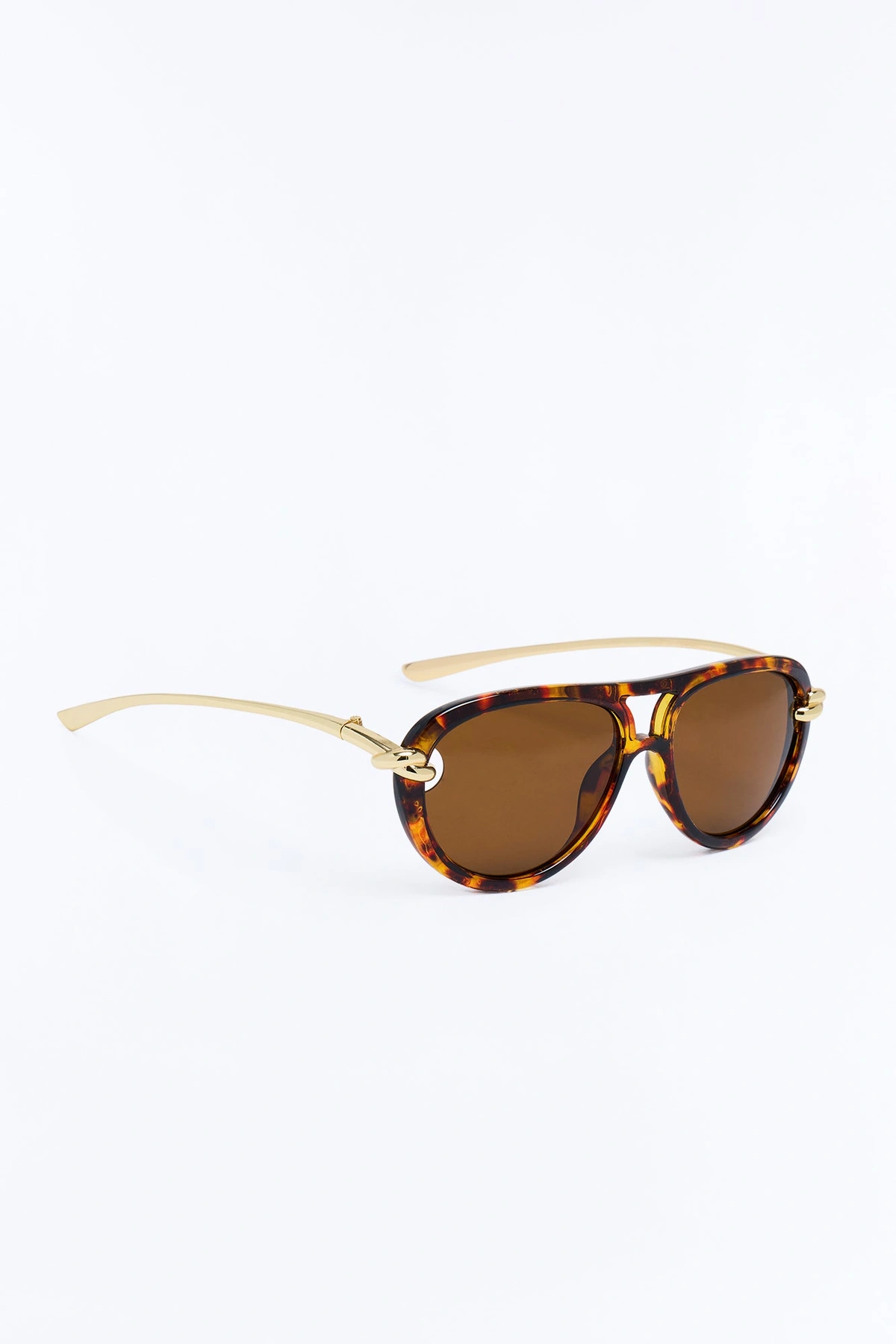 Knoty Girl Aviator Sunglasses - Tortoise — Tortoise