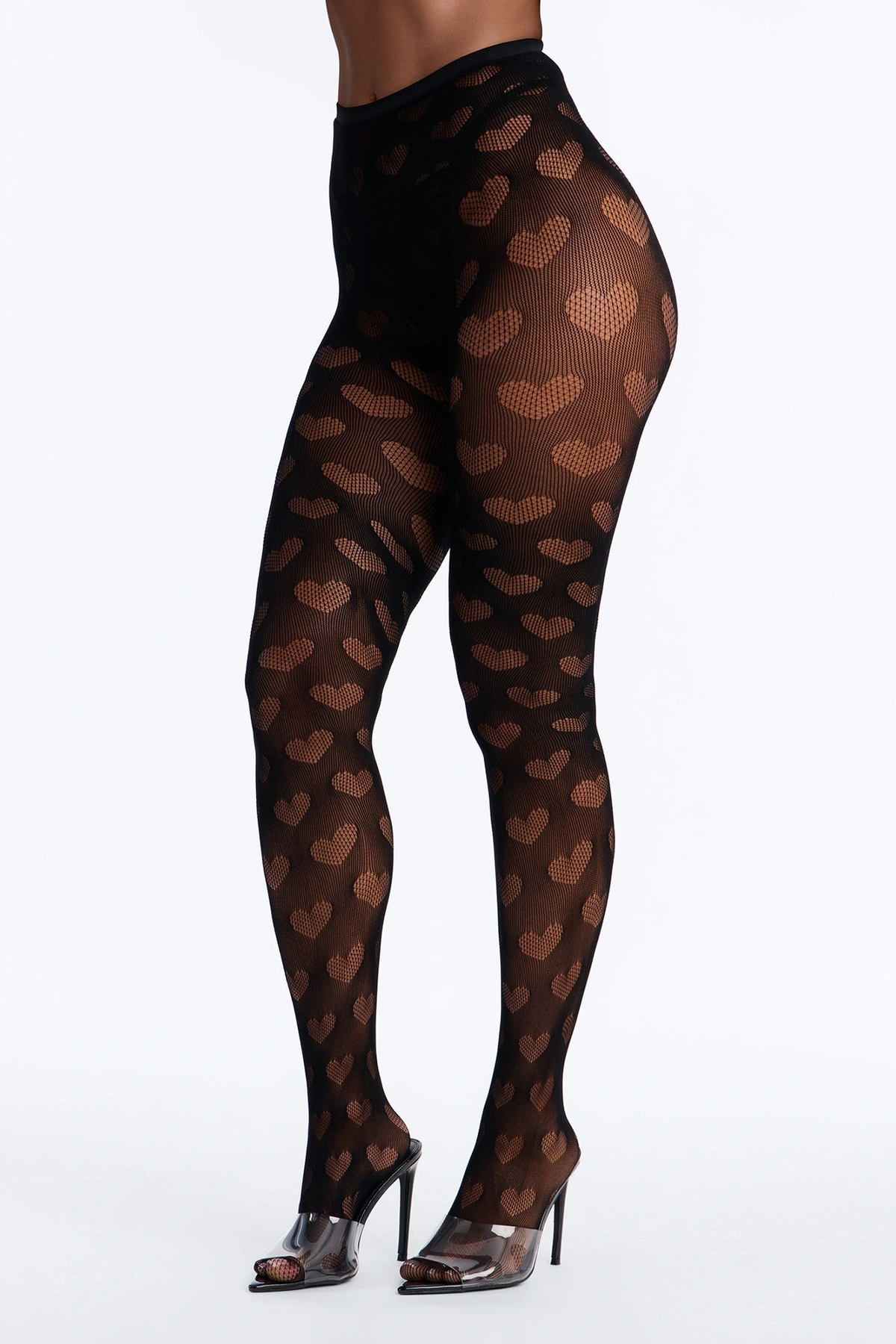 Lovely Romance Sheer Tights - Black — Preto