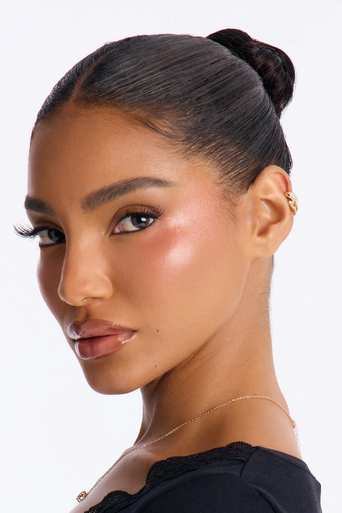 Bling Bling 2 Piece Ear Cuff Set - Gold — Dourado