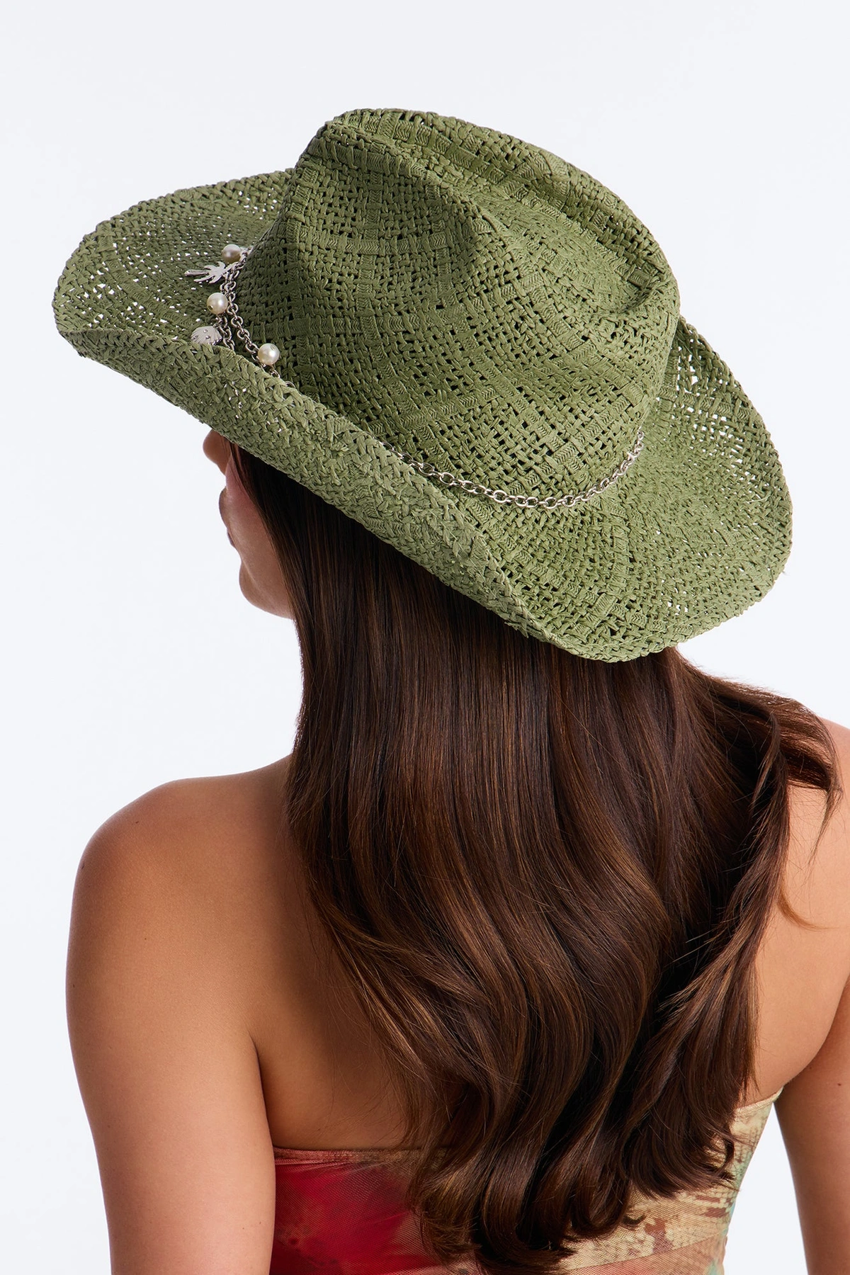 Maui Vacation Straw Cowboy Hat - Green — Verde