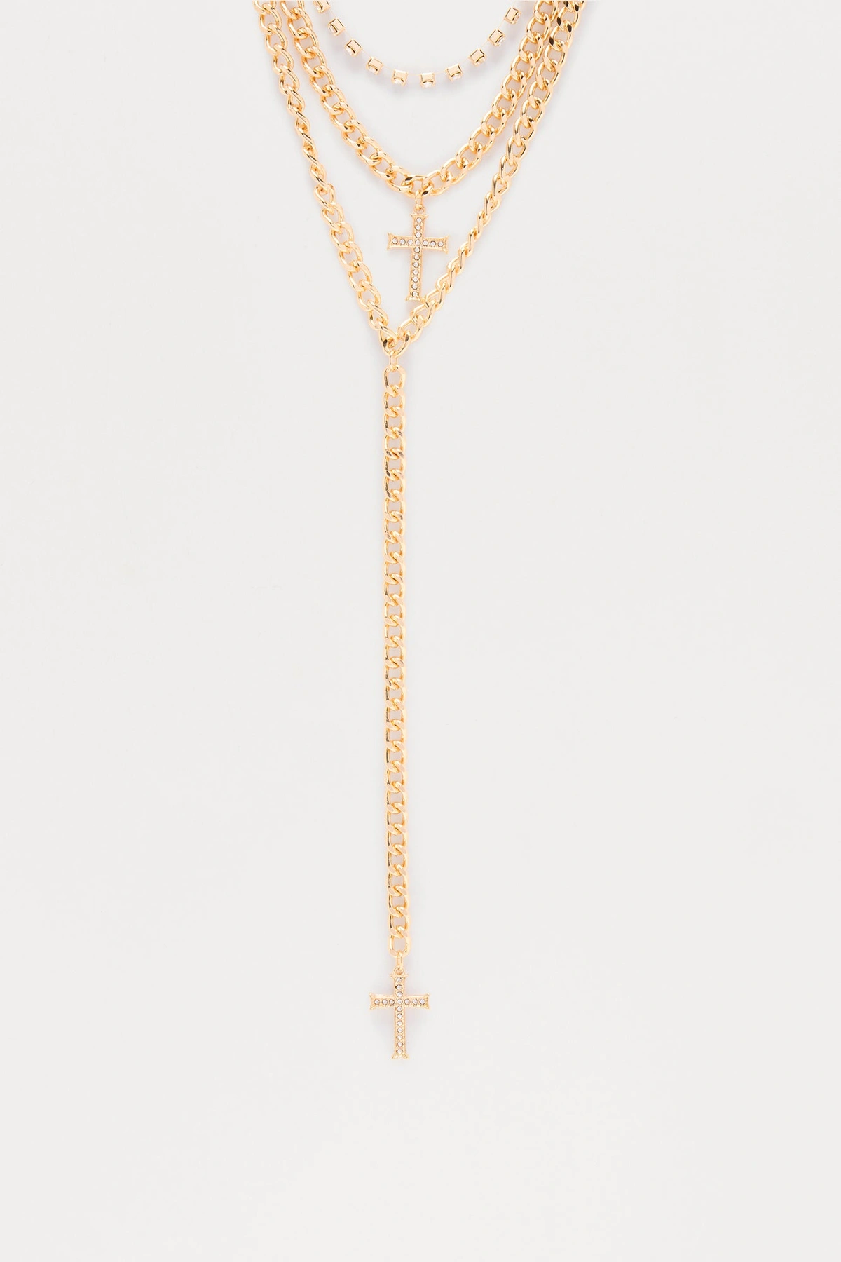 Nova Layered Lariat Necklace - Gold — Dourado
