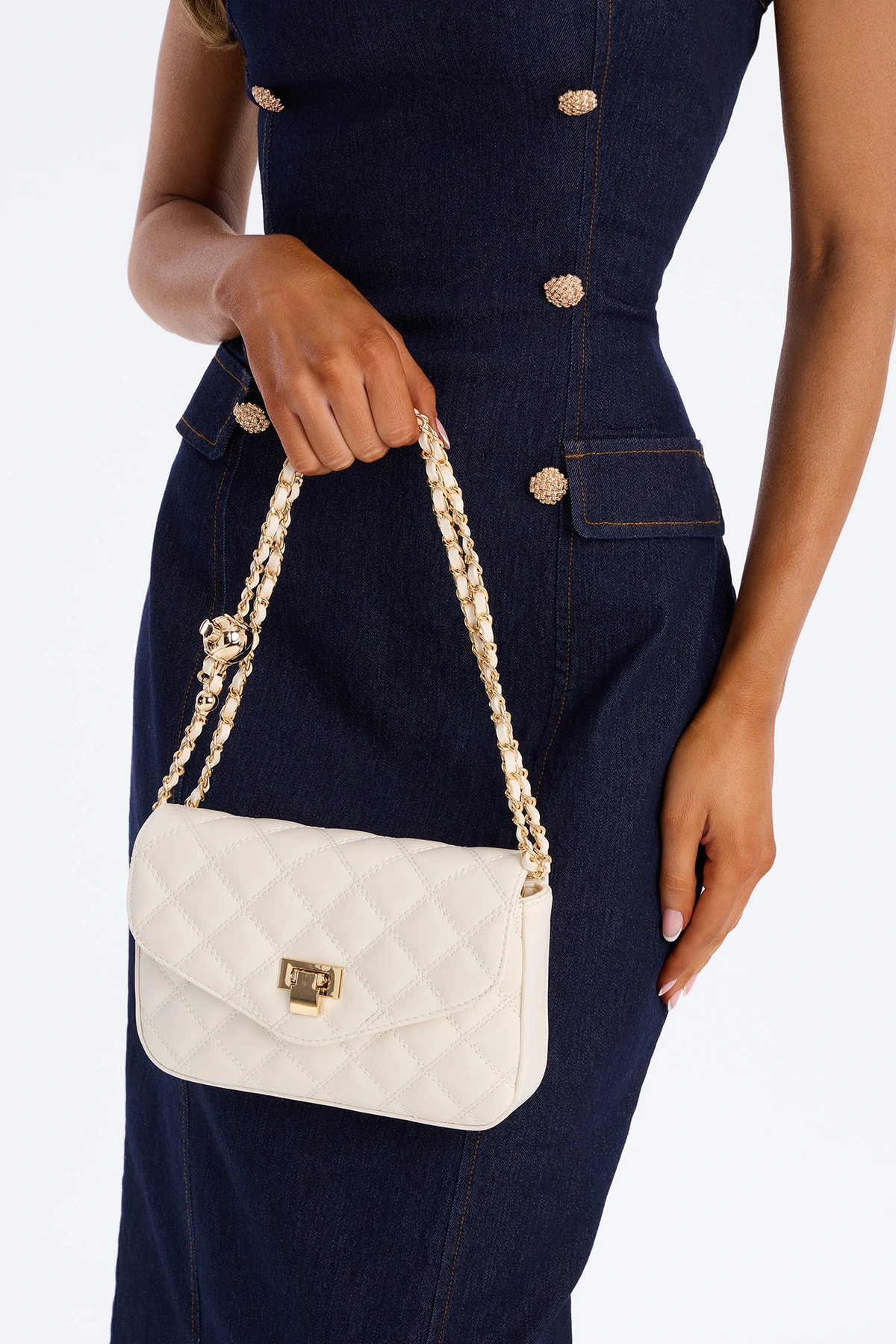 Morning Class Faux Leather Crossbody - Ivory — Marfim