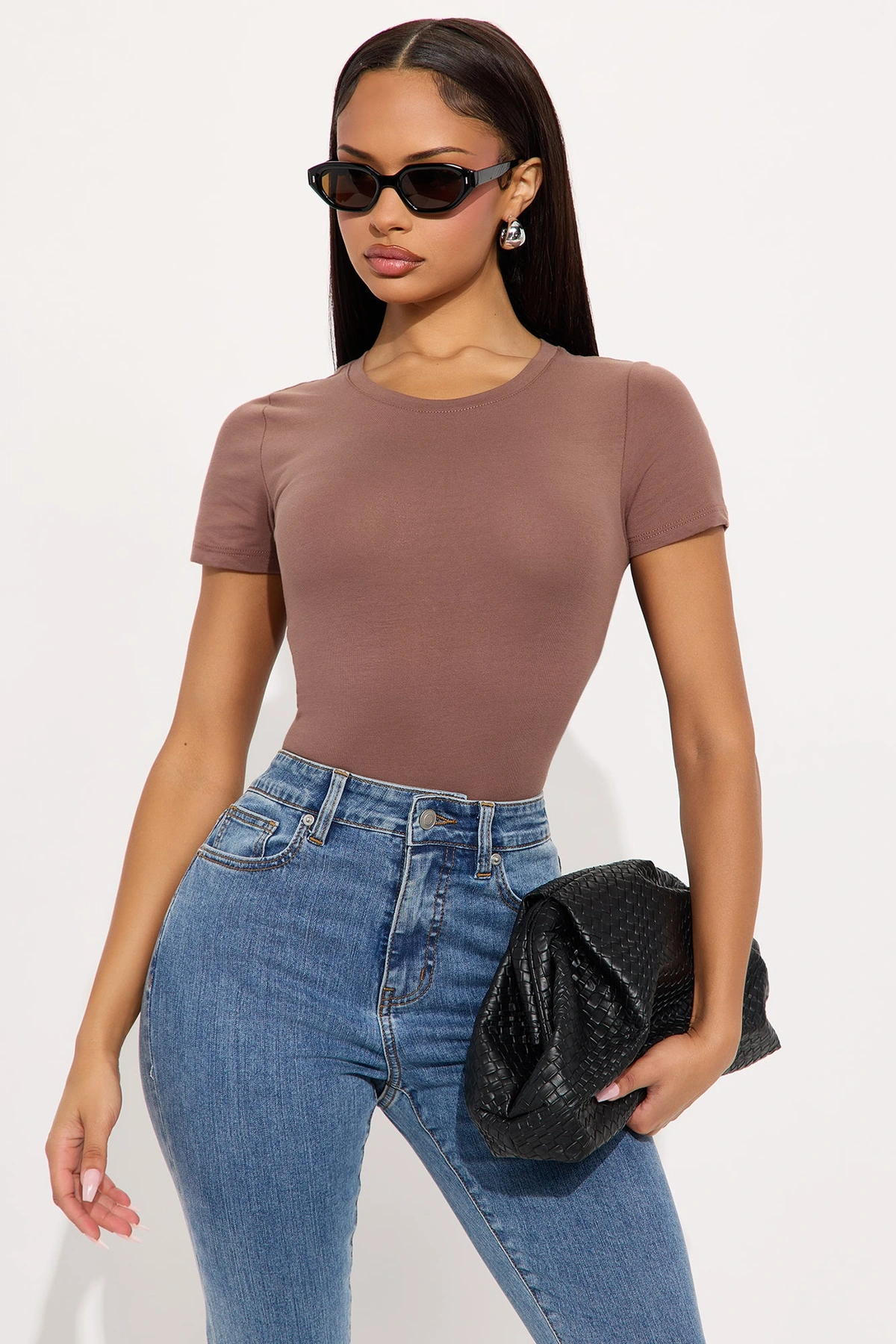 My Everyday Crew Neck Tee - Brown — Castanho