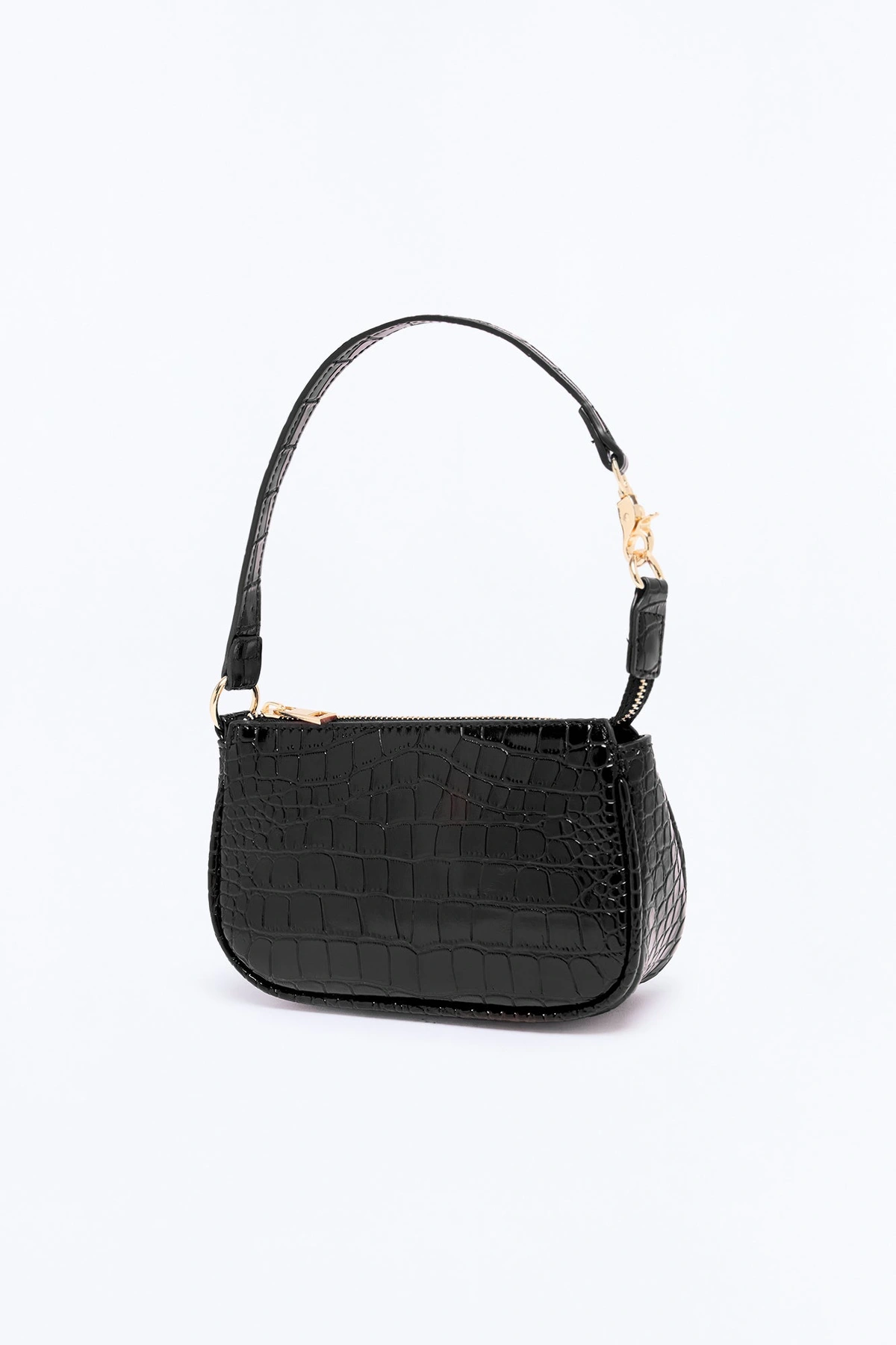 Touch Me Right Faux Leather Shoulder Handbag - Black — Preto