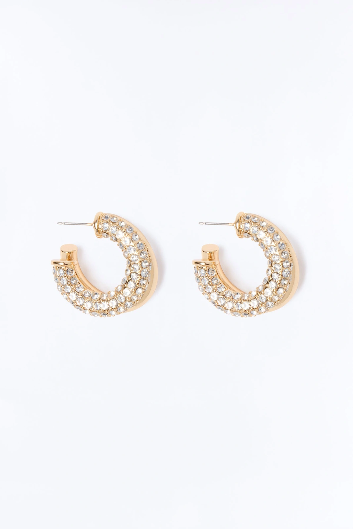 Double The Shine Hoop Earrings - Gold — Dourado