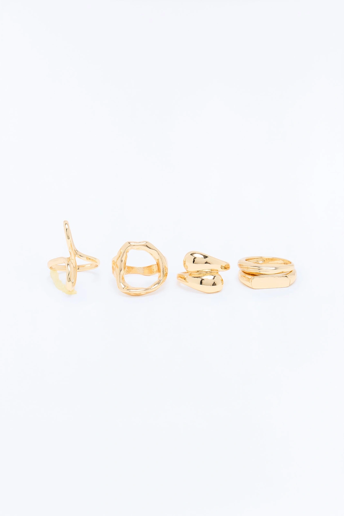 Be With Me 5 Piece Rings Set - Gold — Dourado