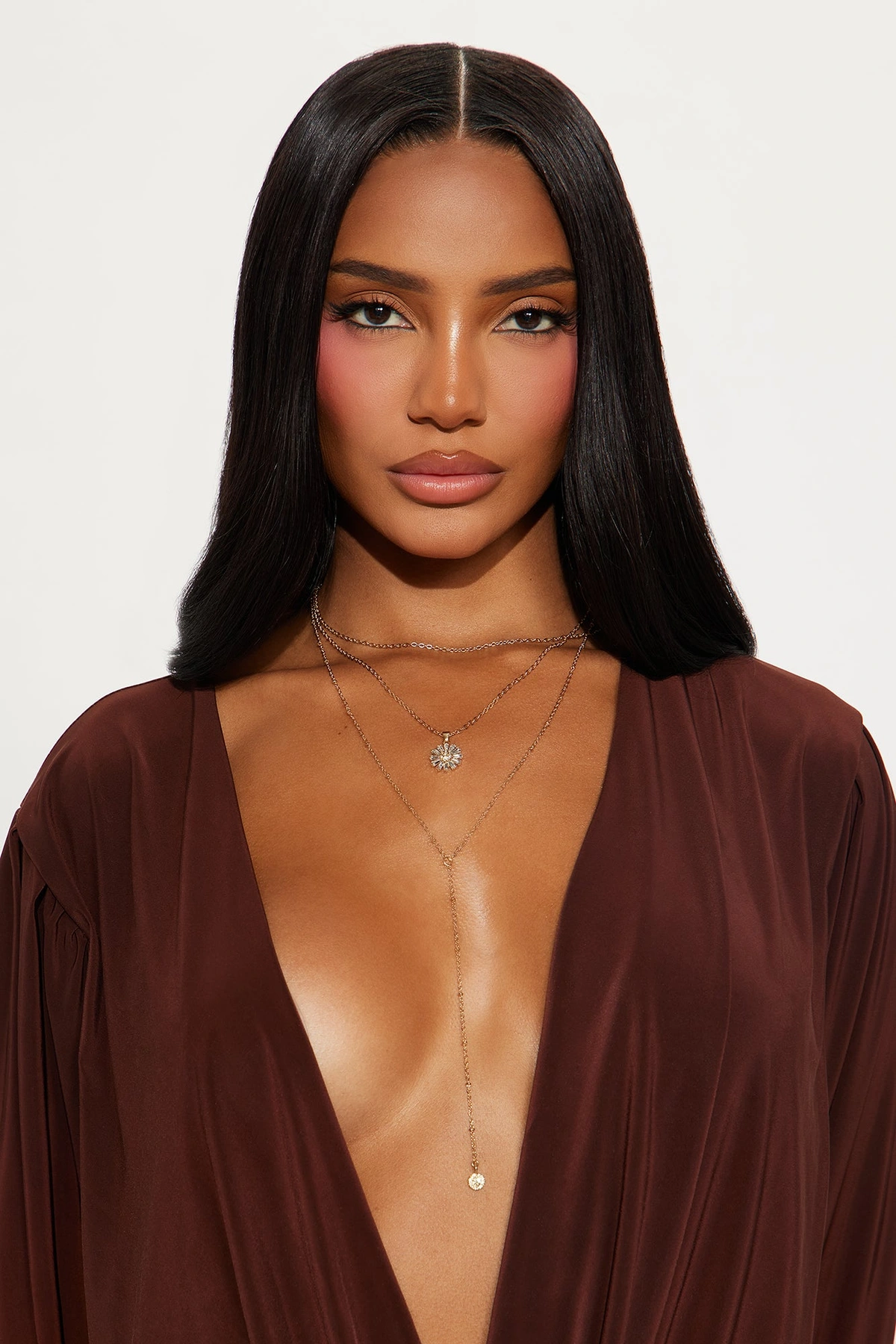 Beth Layered Lariat Necklace - Gold — Dourado