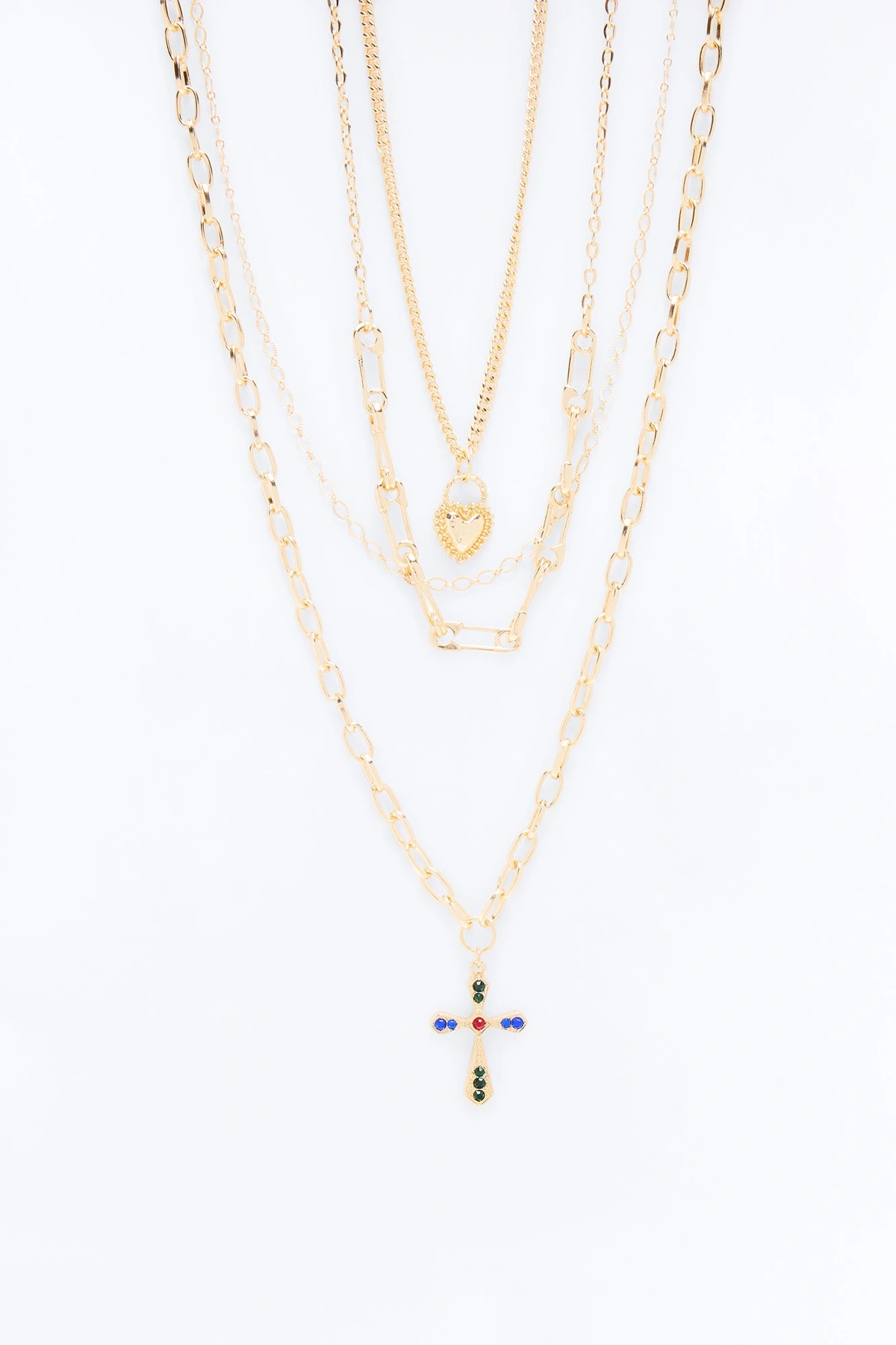 To Be Loved Layered Necklace - Gold — Dourado