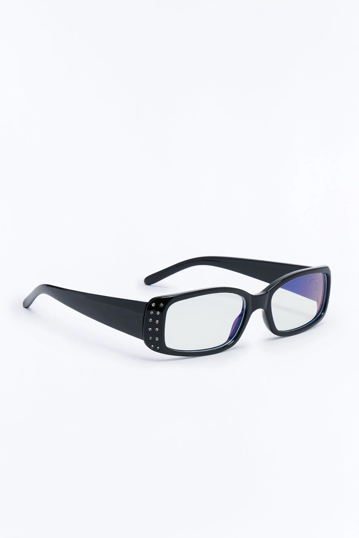 Baddie Book Club Blue Light Glasses - Black — Preto