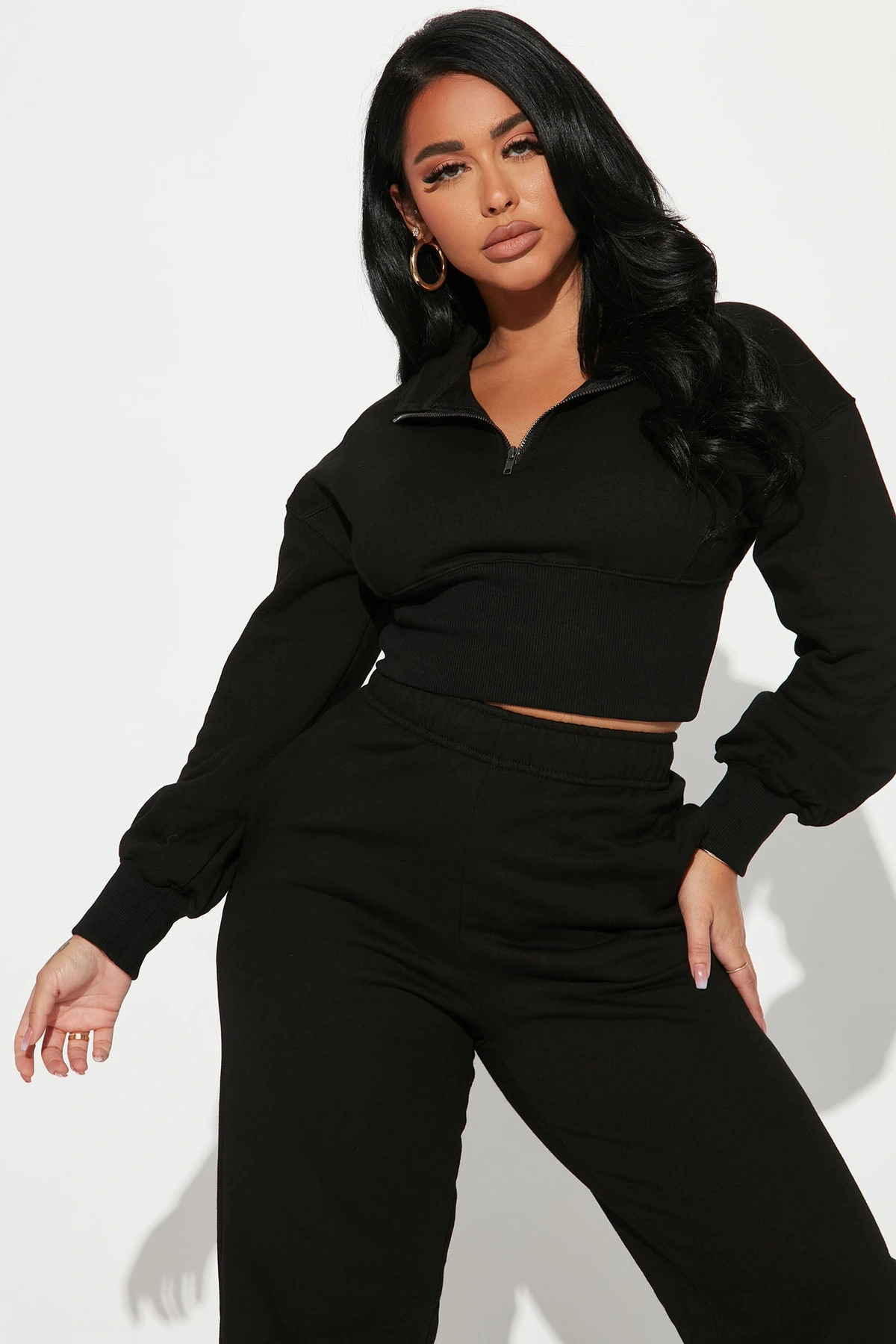 Its Always Casual Pant Set - Black — Preto