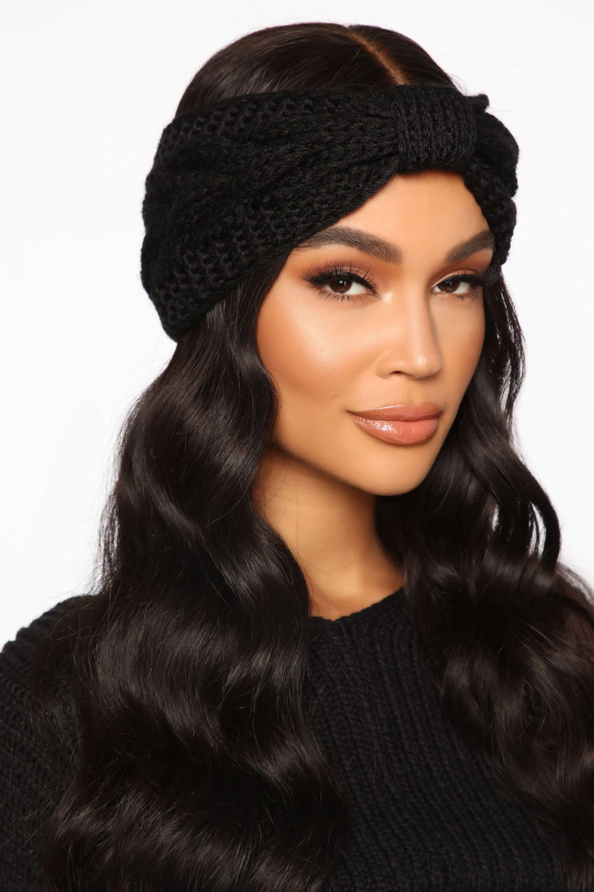 Big Bow Headband - Black — Preto