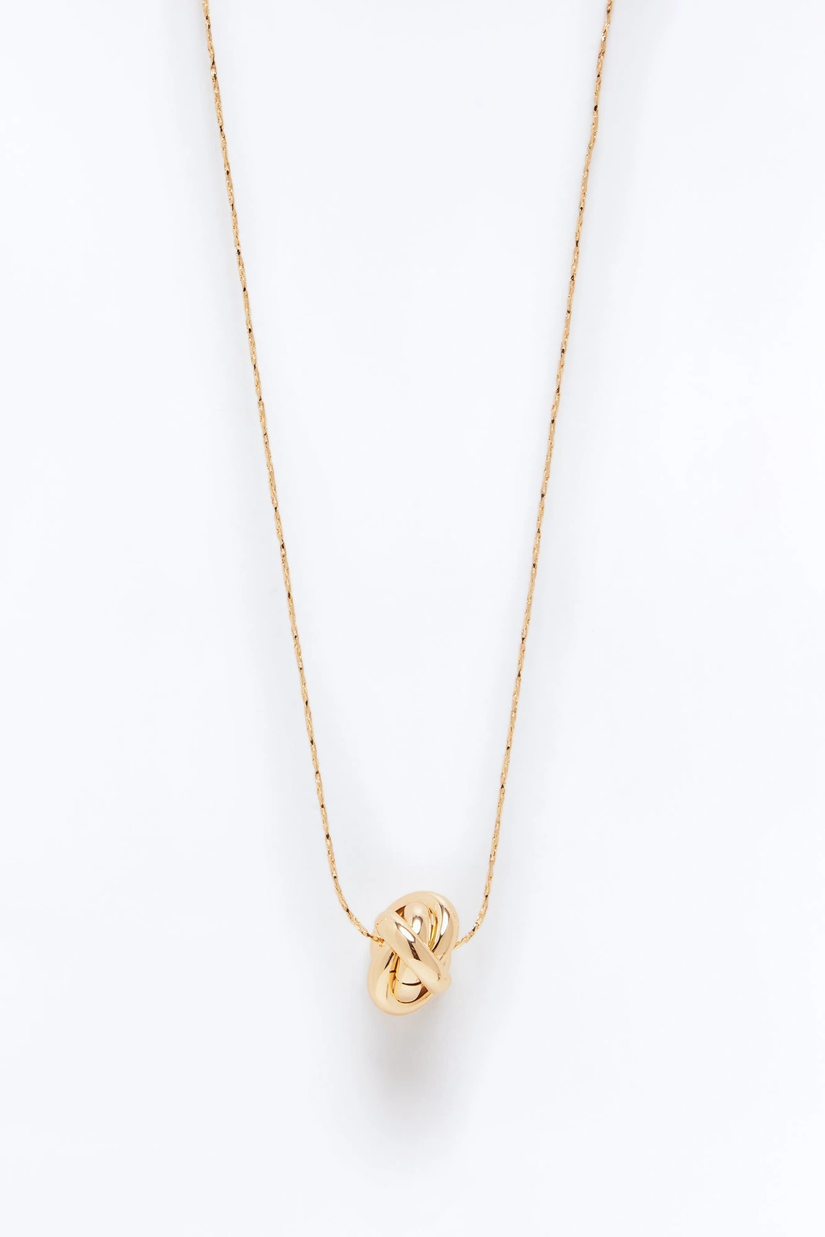 Twisted Ring Necklace - Gold — Dourado