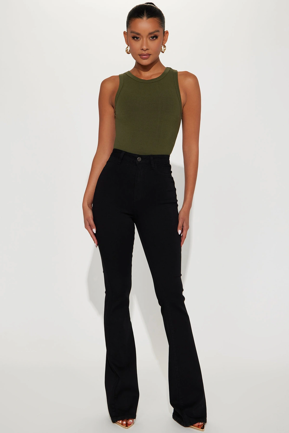 Tall Deep In My Soul Flare Jeans - Black — Preto