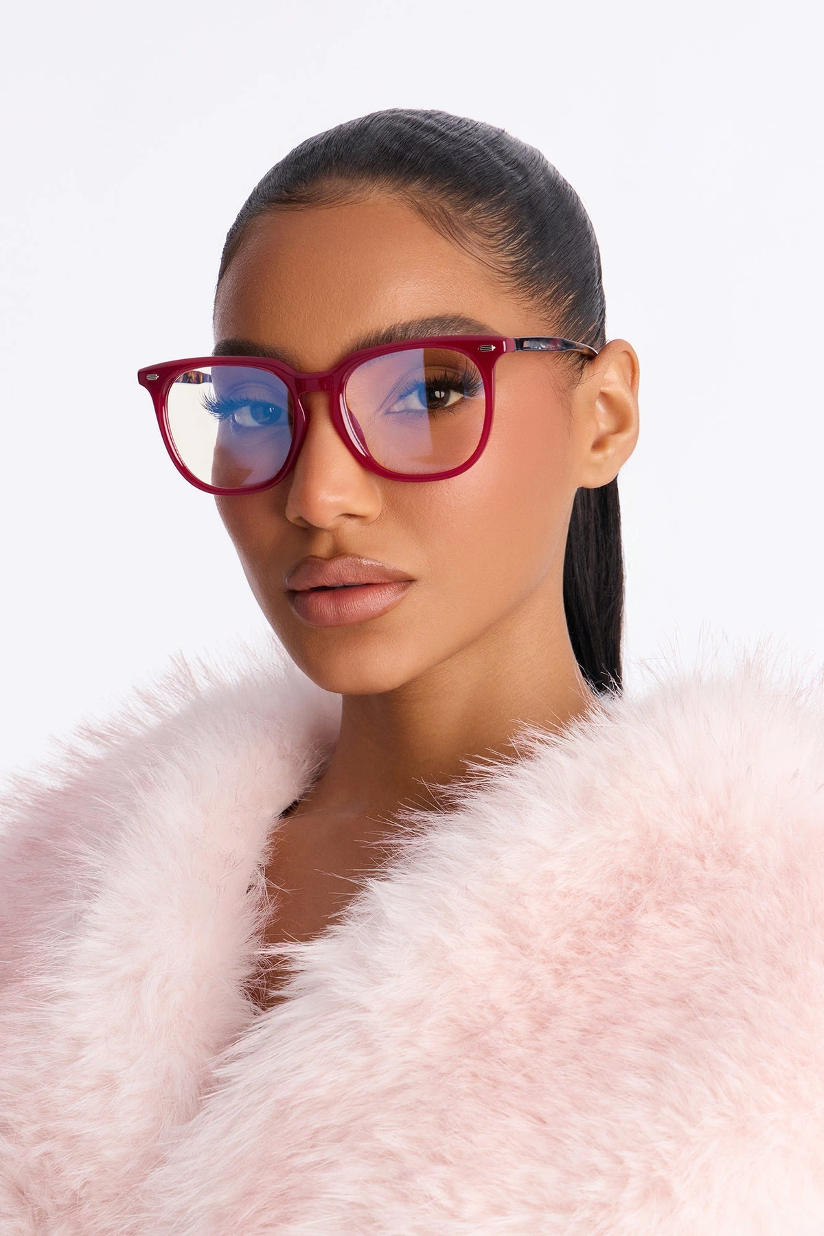 Aced It Square Blue Light Glasses - Red — Vermelho