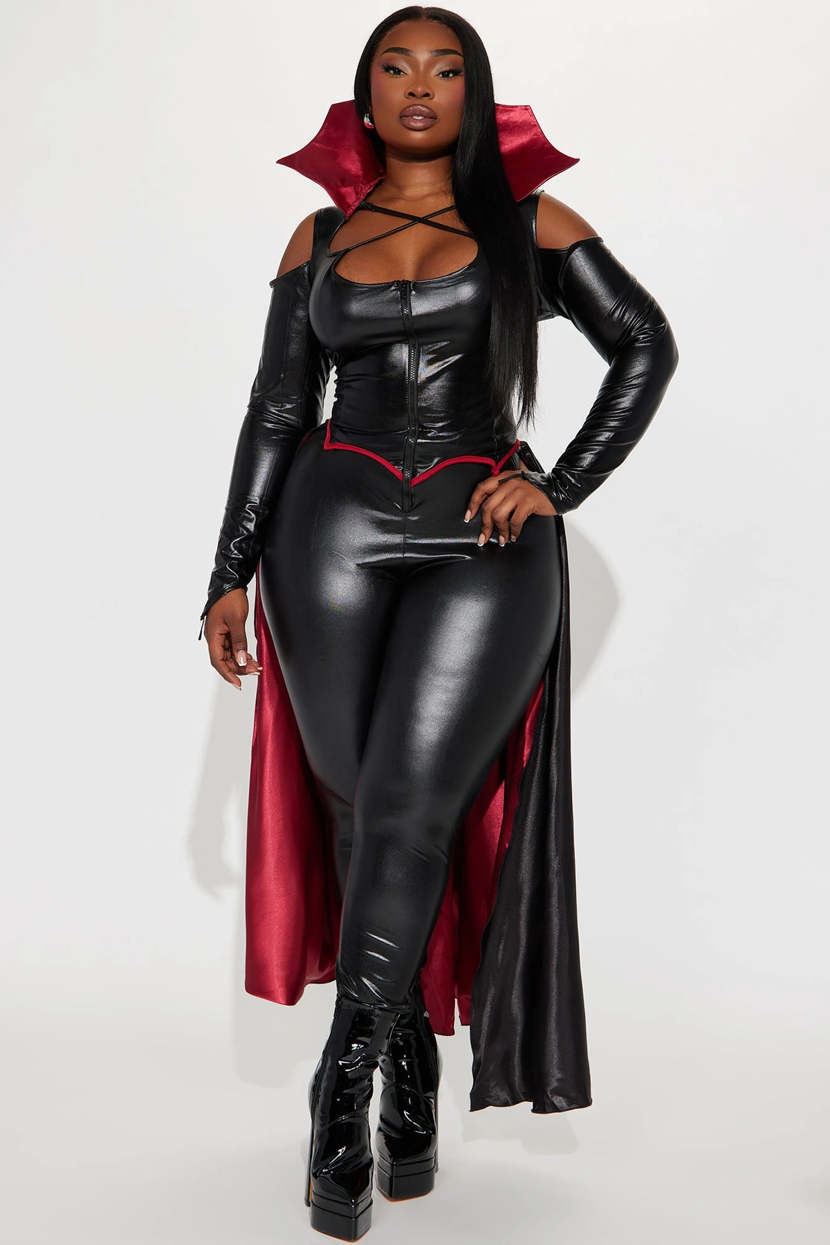 Vampire Of Your Dreams 1 Piece Costume Set - Black/Red — Preto/Vermelho