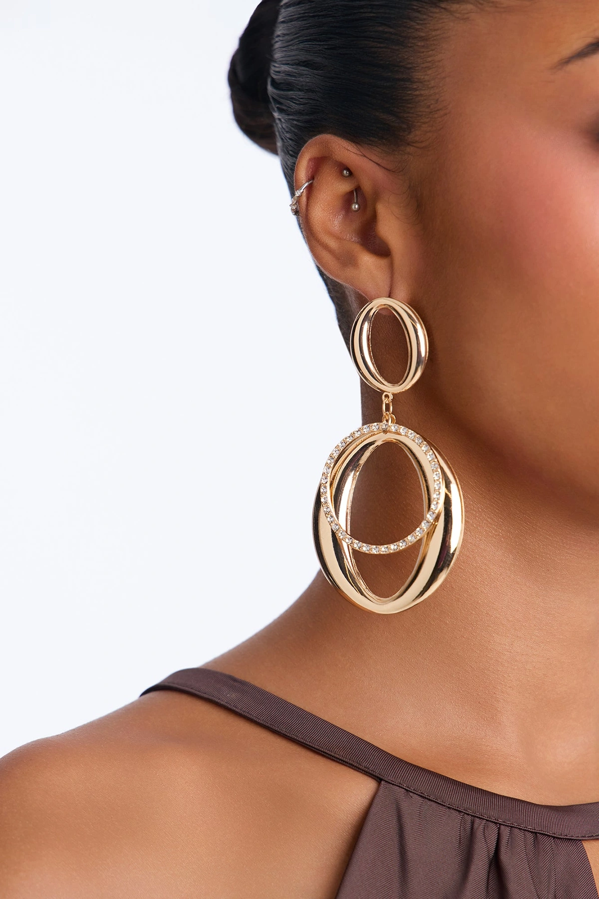 The Way You Held Me Drop Earrings - Gold — Dourado
